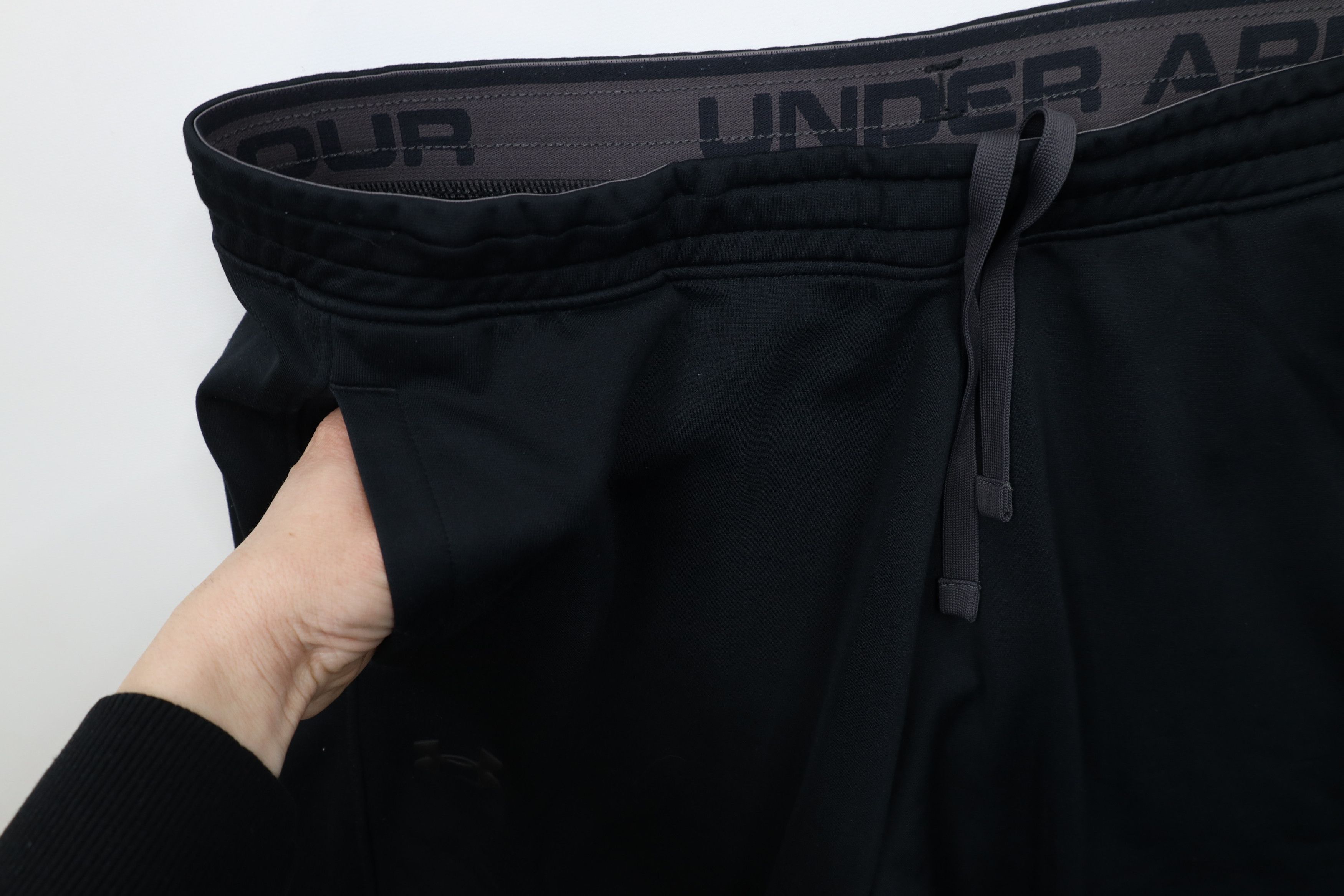 Under Armour × Vintage Y2K Under Armour Loose Fit Wide Leg Sweatpants Black Size US 40 / EU 56 - 6 Thumbnail