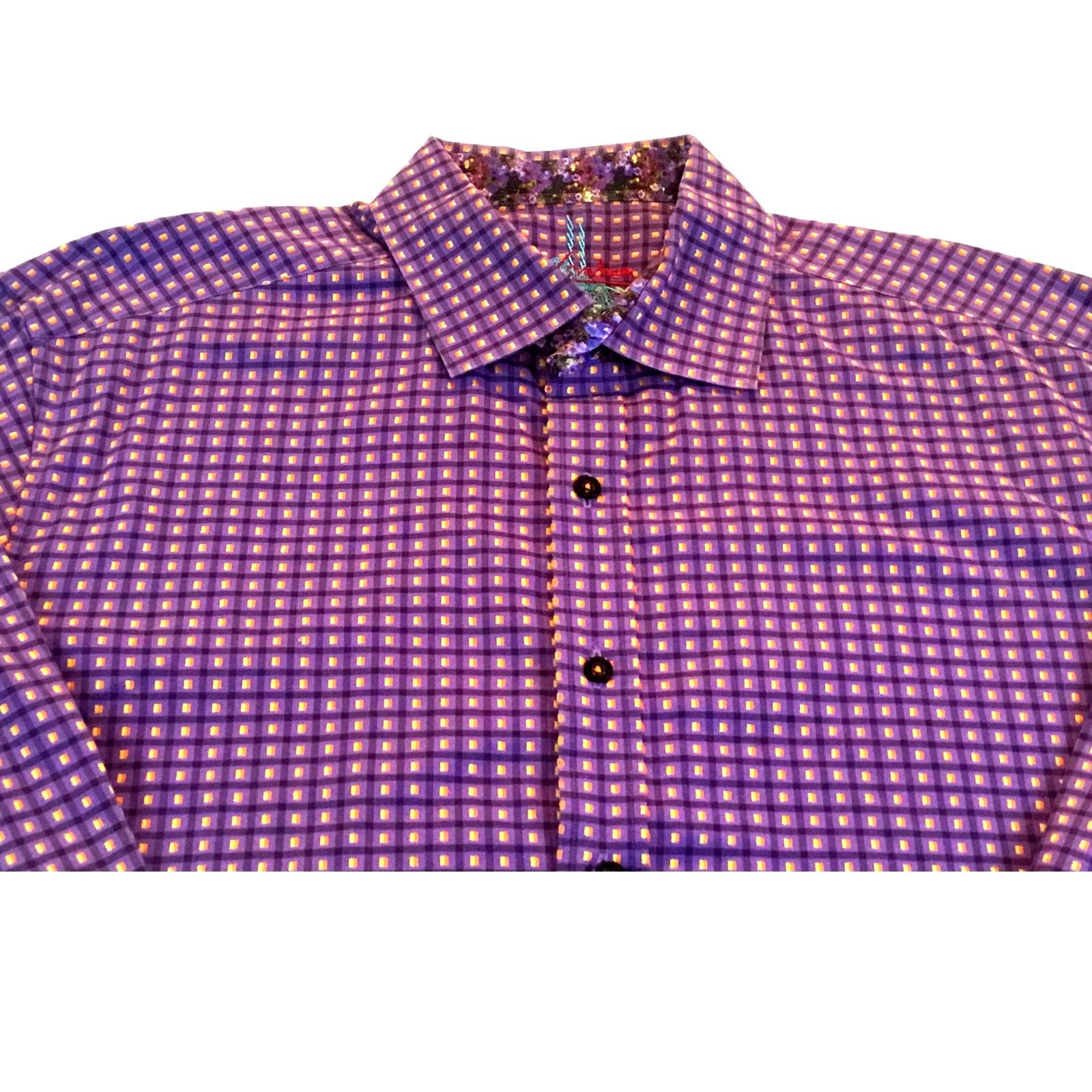 Robert Graham Robert Graham XL Purple Print Long Sleeve Shirt Size US XL / EU 56 / 4 - 7 Thumbnail