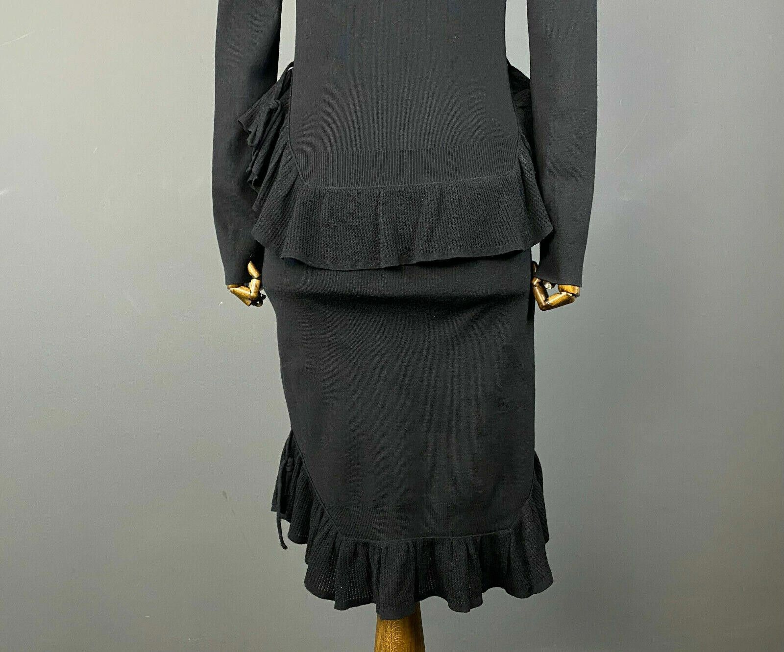 Dsquared2 Dsquared2 Black Designer Lana Wool Stretch Maxi Dress Size M Size M / US 6-8 / IT 42-44 - 8 Thumbnail