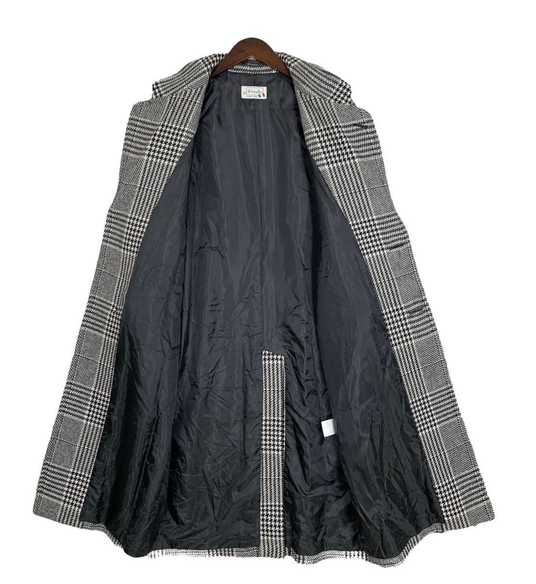 Benetton Vintage Benetton Checkered Wool Long Coat Size 46 Size US M / EU 48-50 / 2 - 9 Thumbnail