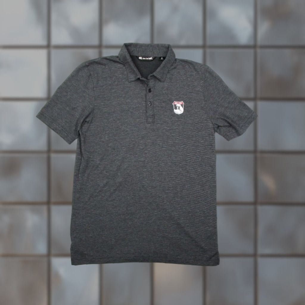 TravisMathew Travis Mathew Shirt Mens Medium Gray Pima Blend Performance Polo Ballers Logo Golf Polo Shirt Mens Medium Gray (Travis Mathew) Size US M / EU 48-50 / 2 - 1 Thumbnail