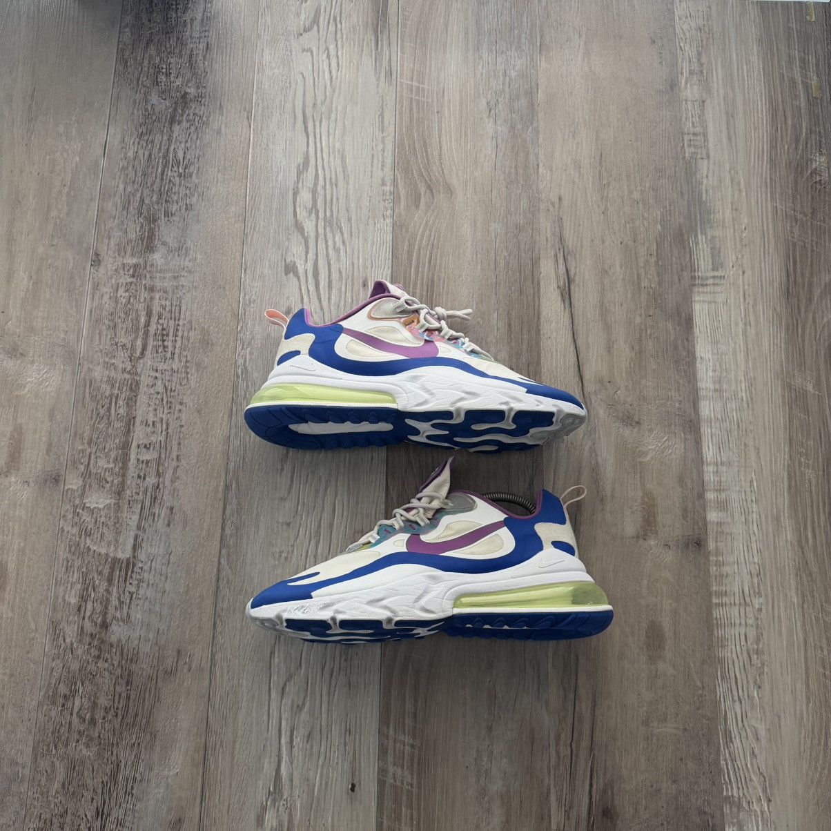 Nike NIKE • Nike Air Max 270 React "White Berry Royal" (10M) Size US 10 / EU 43 - 1 Thumbnail