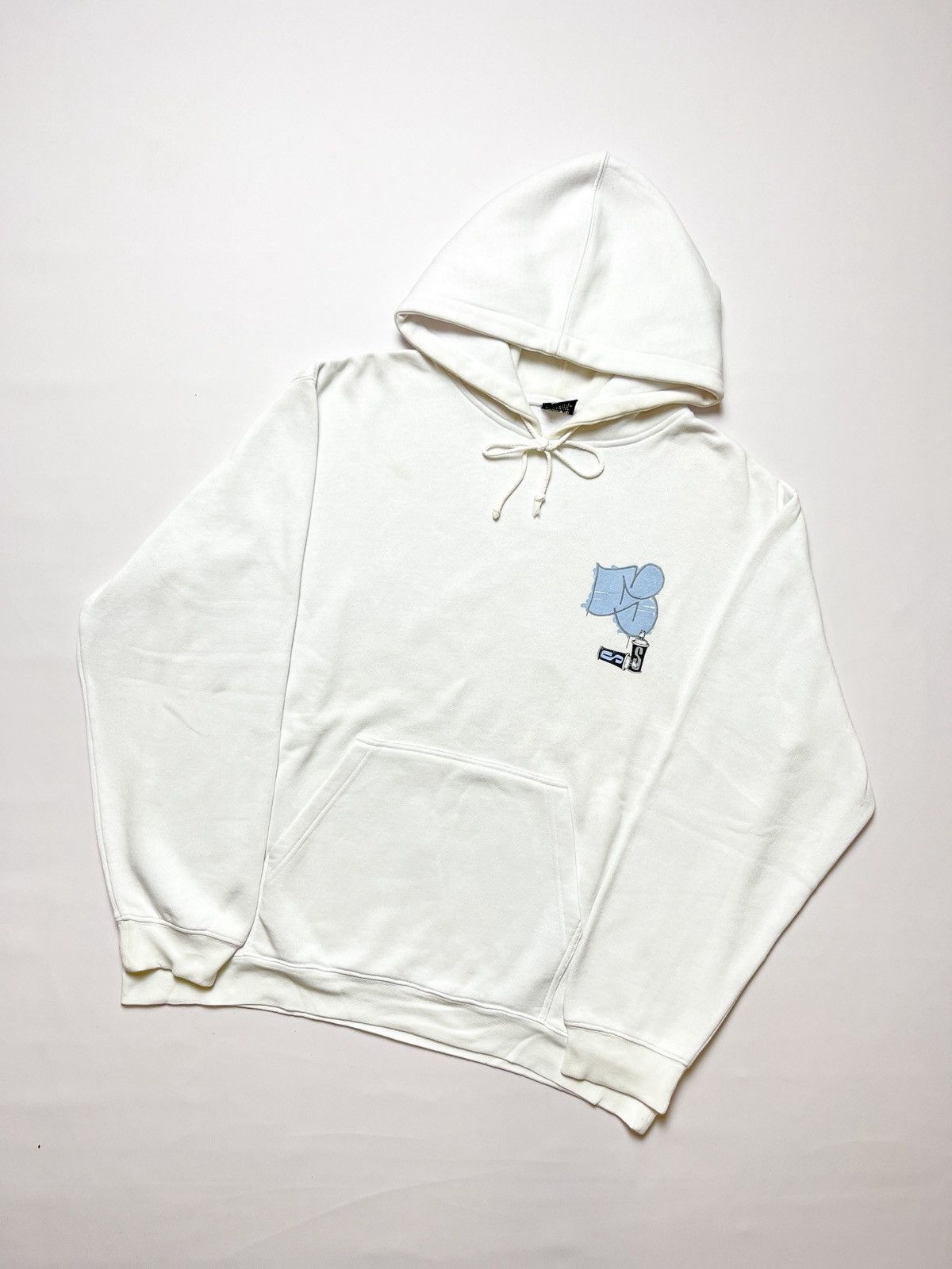 Stussy Hoodie Stussy Spray Graffiti White Vintage 90s Size US L / EU 52-54 / 3 - 2 Thumbnail