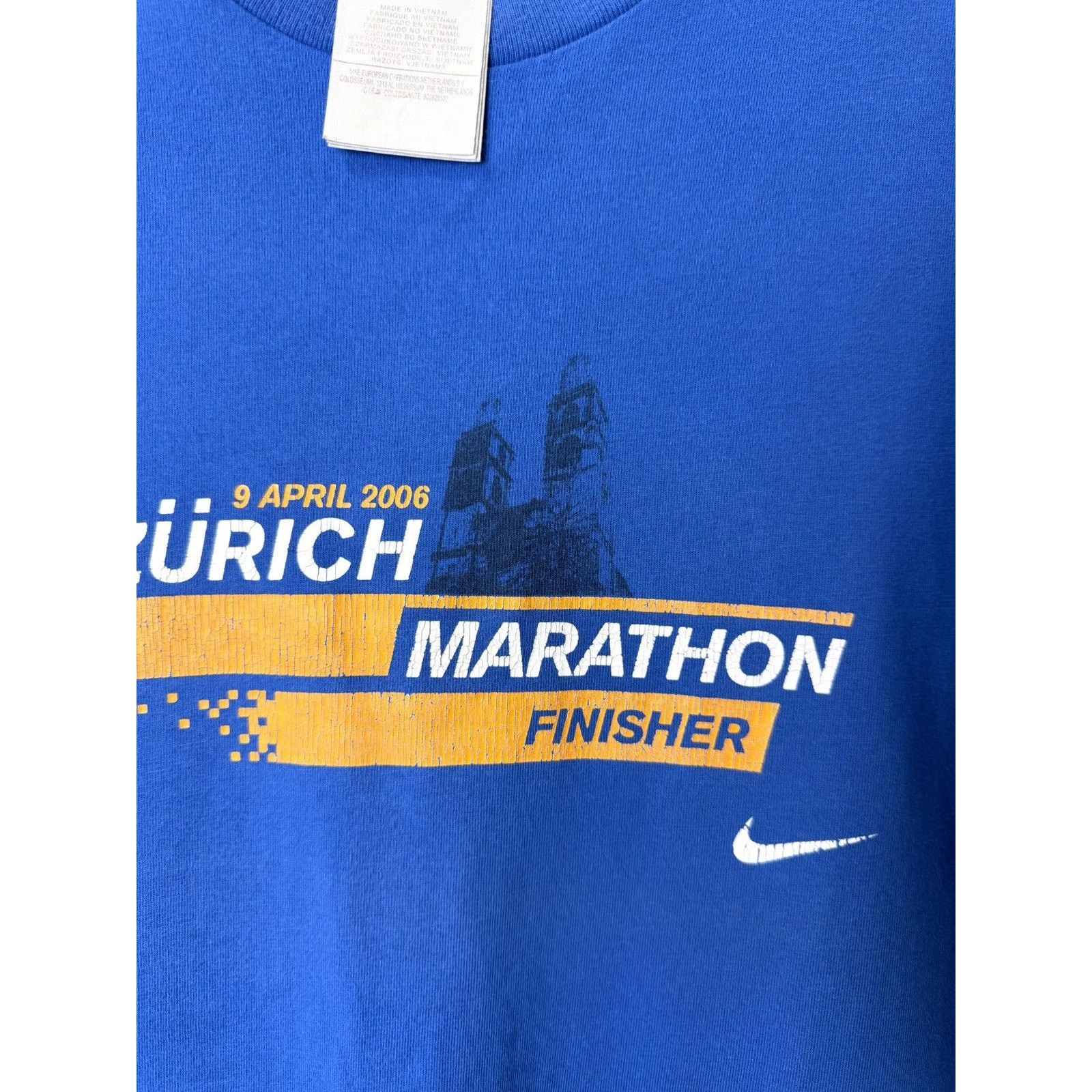 Nike 00’s Vintage Nike Marathon T Shirt Y2K Size US M / EU 48-50 / 2 - 3 Thumbnail