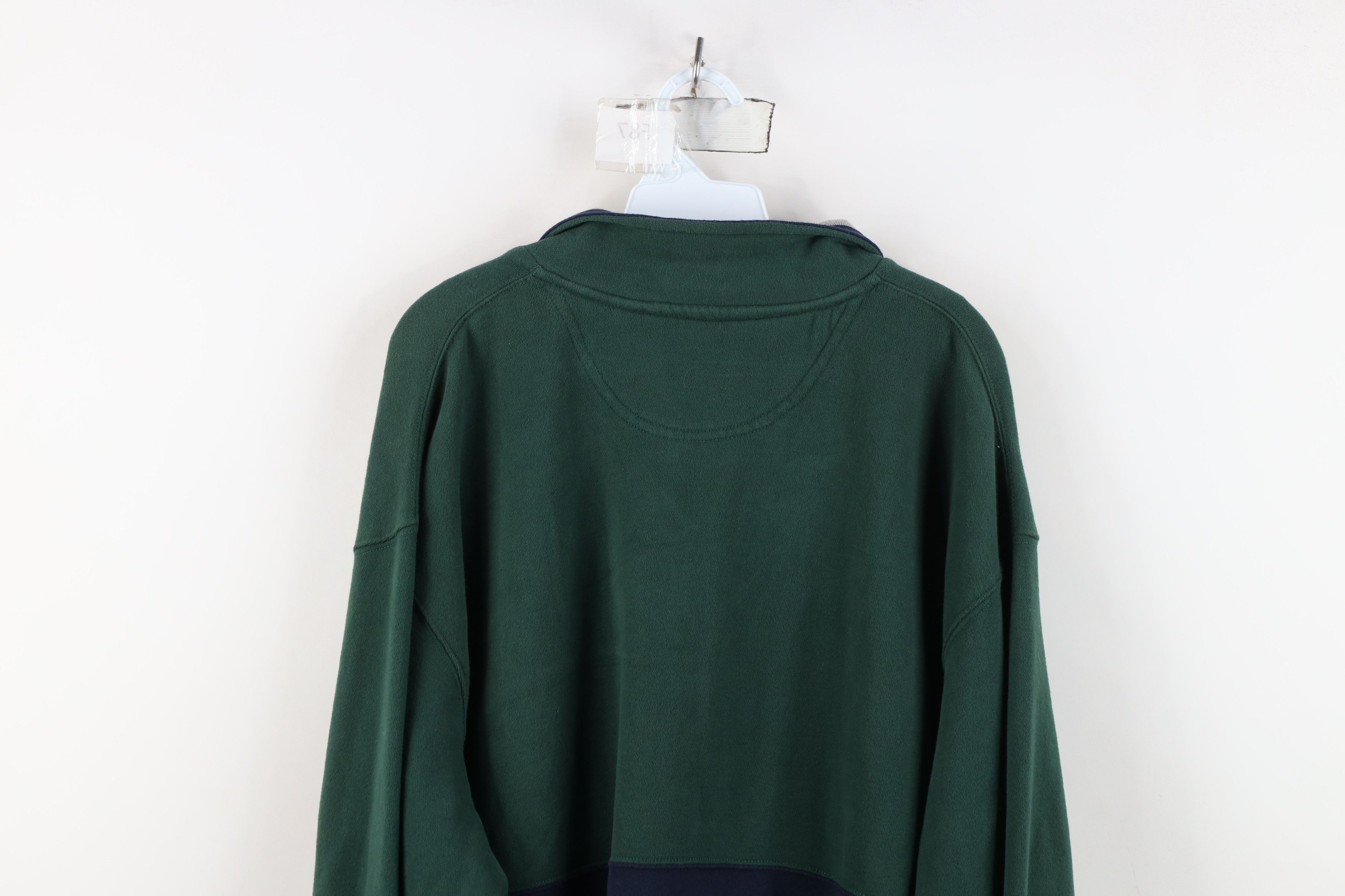 Vintage Vintage 90s Streetwear Block Heavyweight Half Zip Sweatshirt Size US XL / EU 56 / 4 - 12 Thumbnail