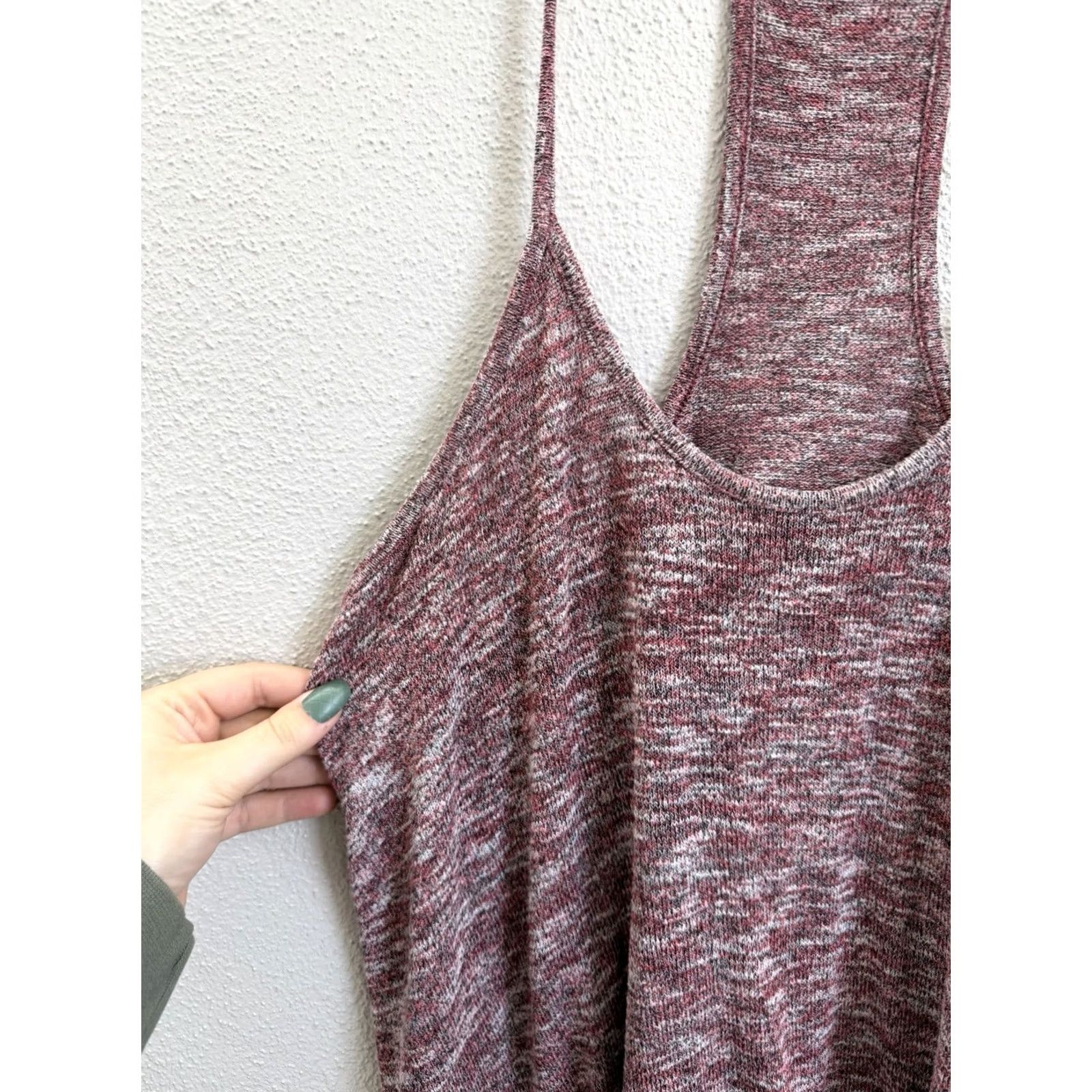 American Eagle Outfitters American Eagle Womens Pink Knit Racerback Spaghetti Strap M Size Size M / US 6-8 / IT 42-44 - 3 Thumbnail