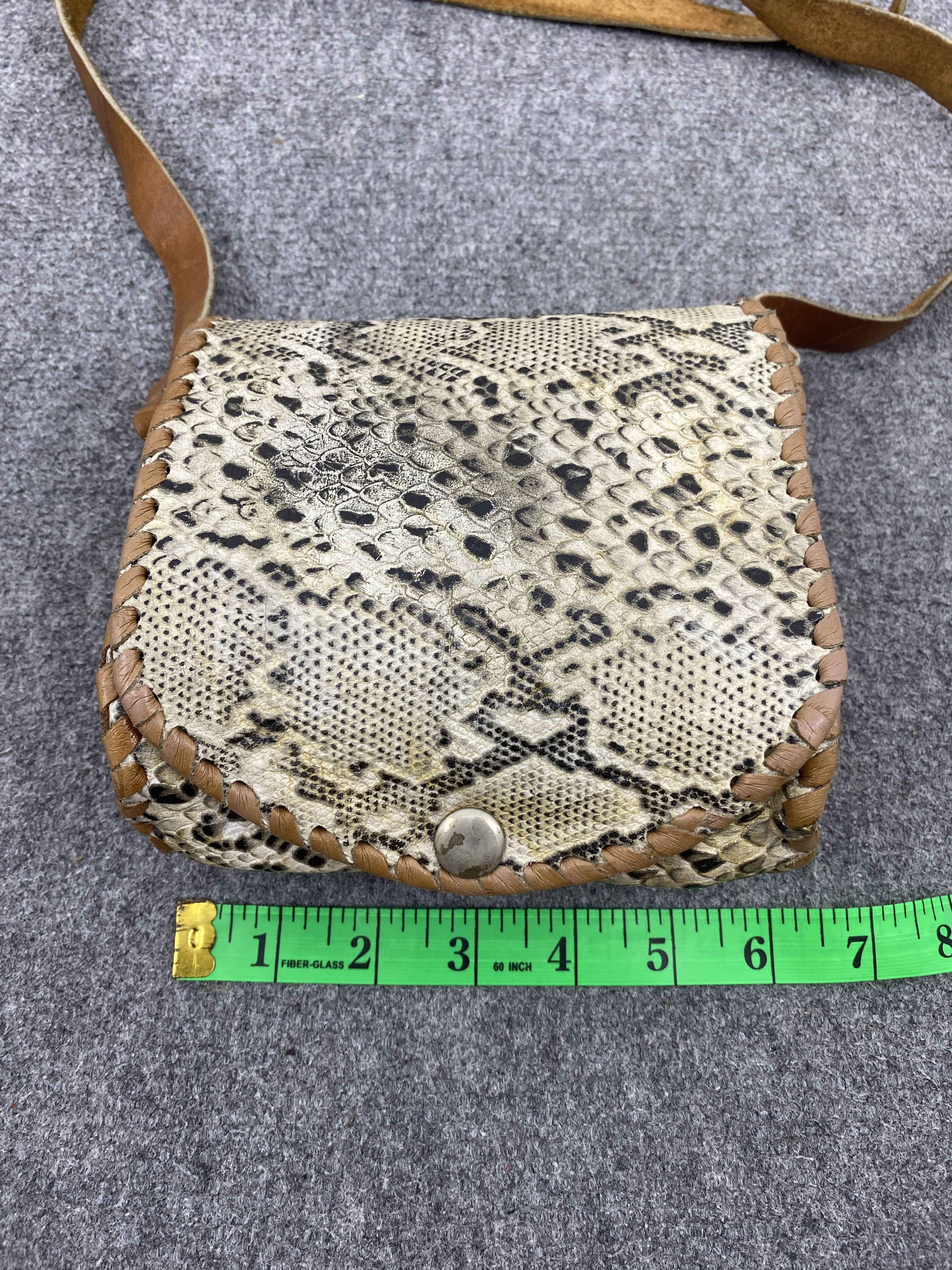 Japanese Brand Vintage Python Snake Leather Sling BAG Size ONE SIZE - 7 Thumbnail