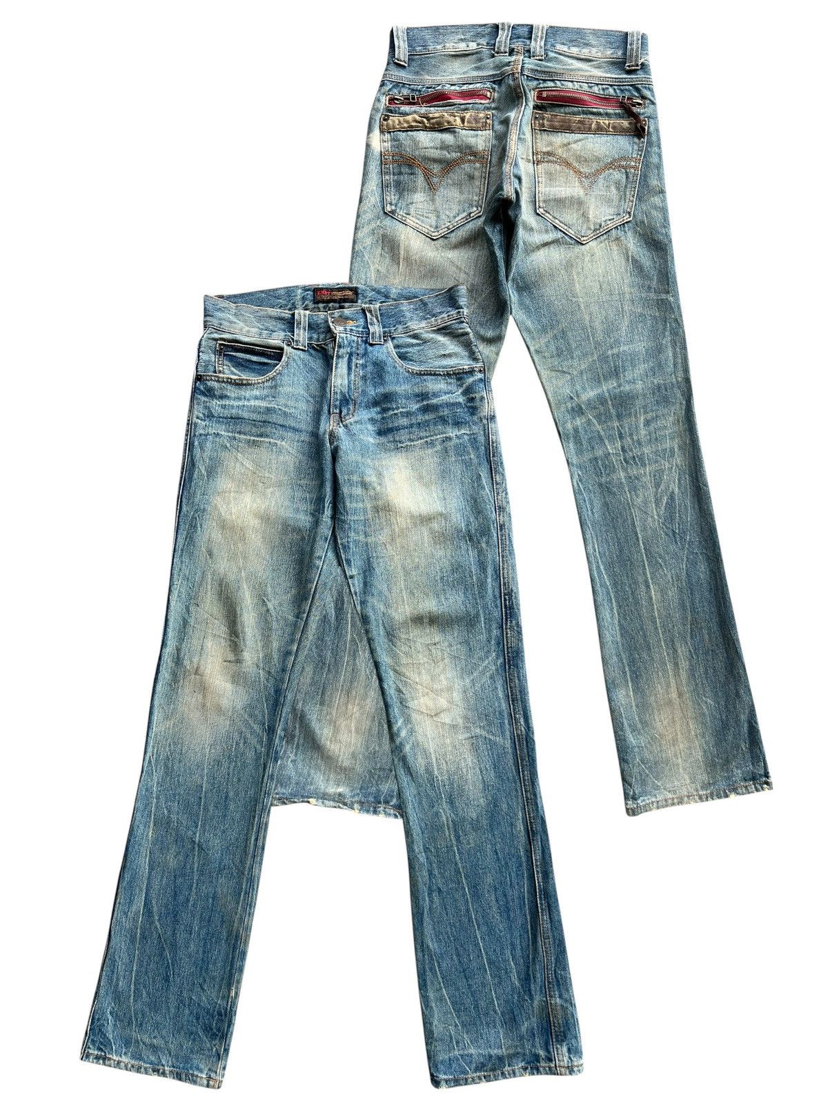 Vintage Y2K Exit Distressed Lowrise Denim Jeans 31x34 Size 31" - 1 Thumbnail