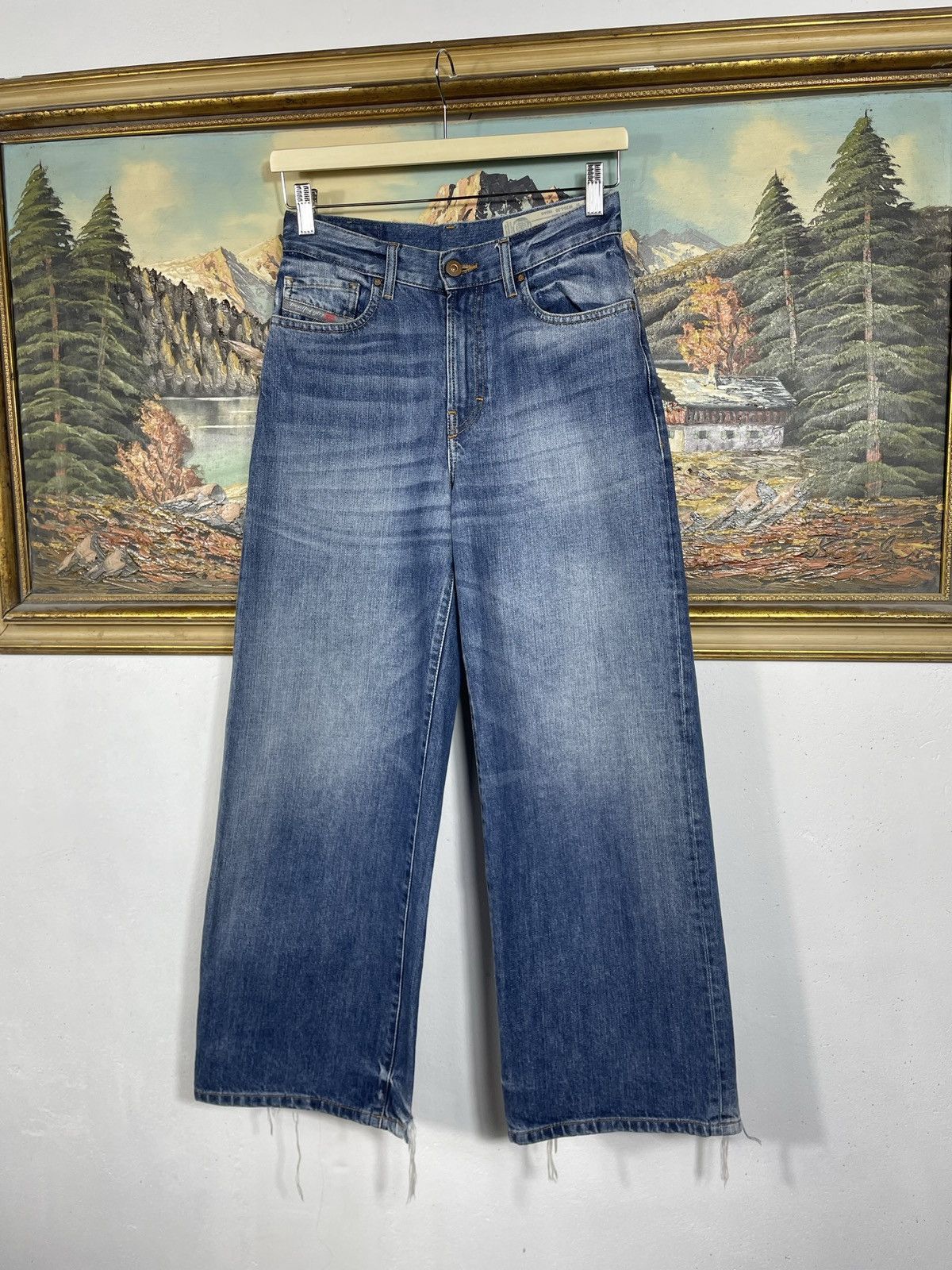 Diesel × Vintage Diesel Vintage Wide Leg Baggy Denim Jeans Pants Trousers Y2k Size 25" / US 0 / IT 36 - 5 Thumbnail