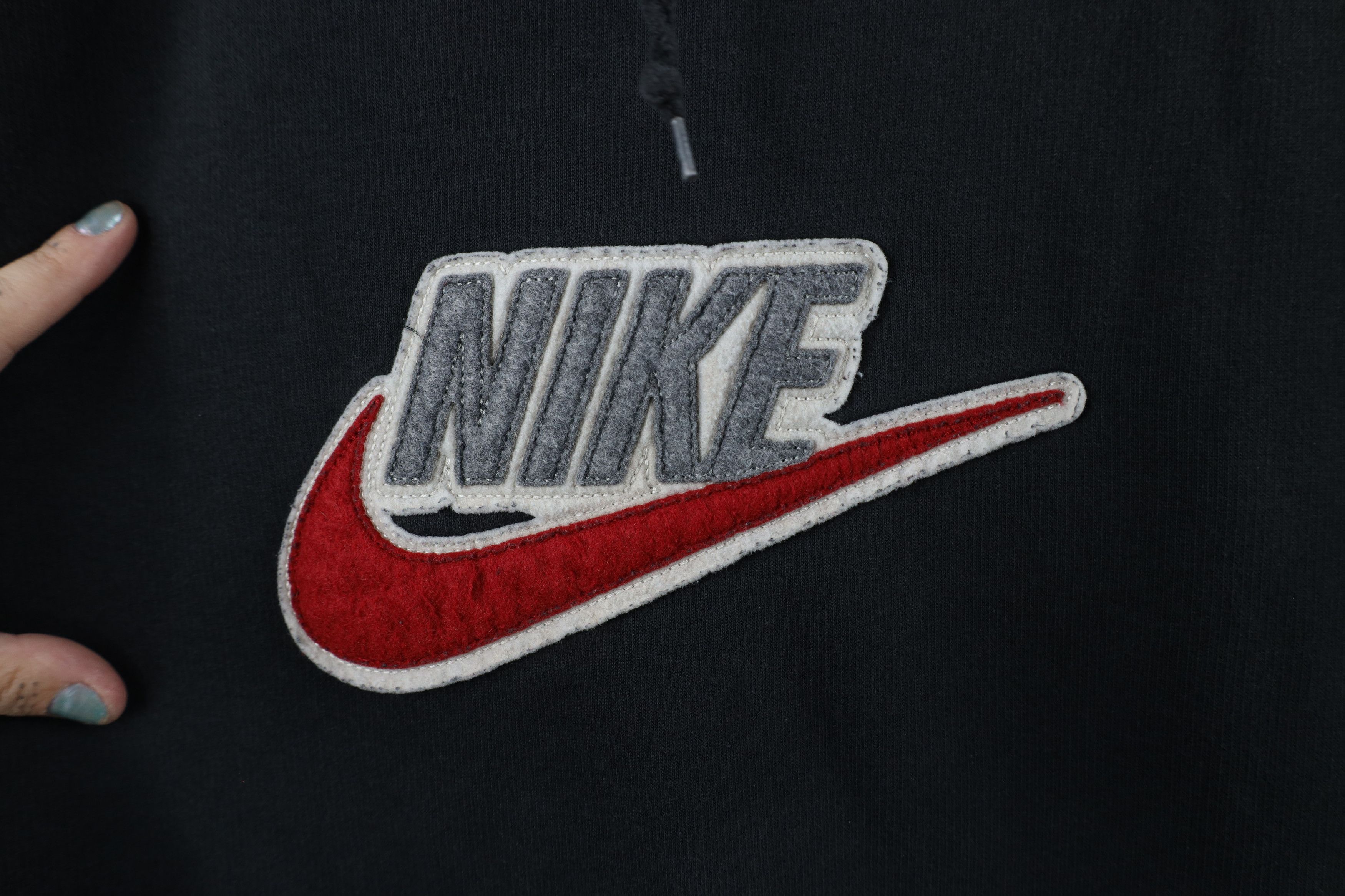 Nike Vintage Nike Logo Travis Scott Center Swoosh Hoodie Black Size US XXL / EU 58 / 5 - 4 Thumbnail