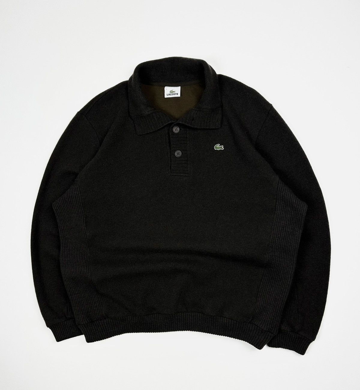 Lacoste × Vintage Vintage LACOSTE brown wool sweater Size US XL / EU 56 / 4 - 1 Thumbnail