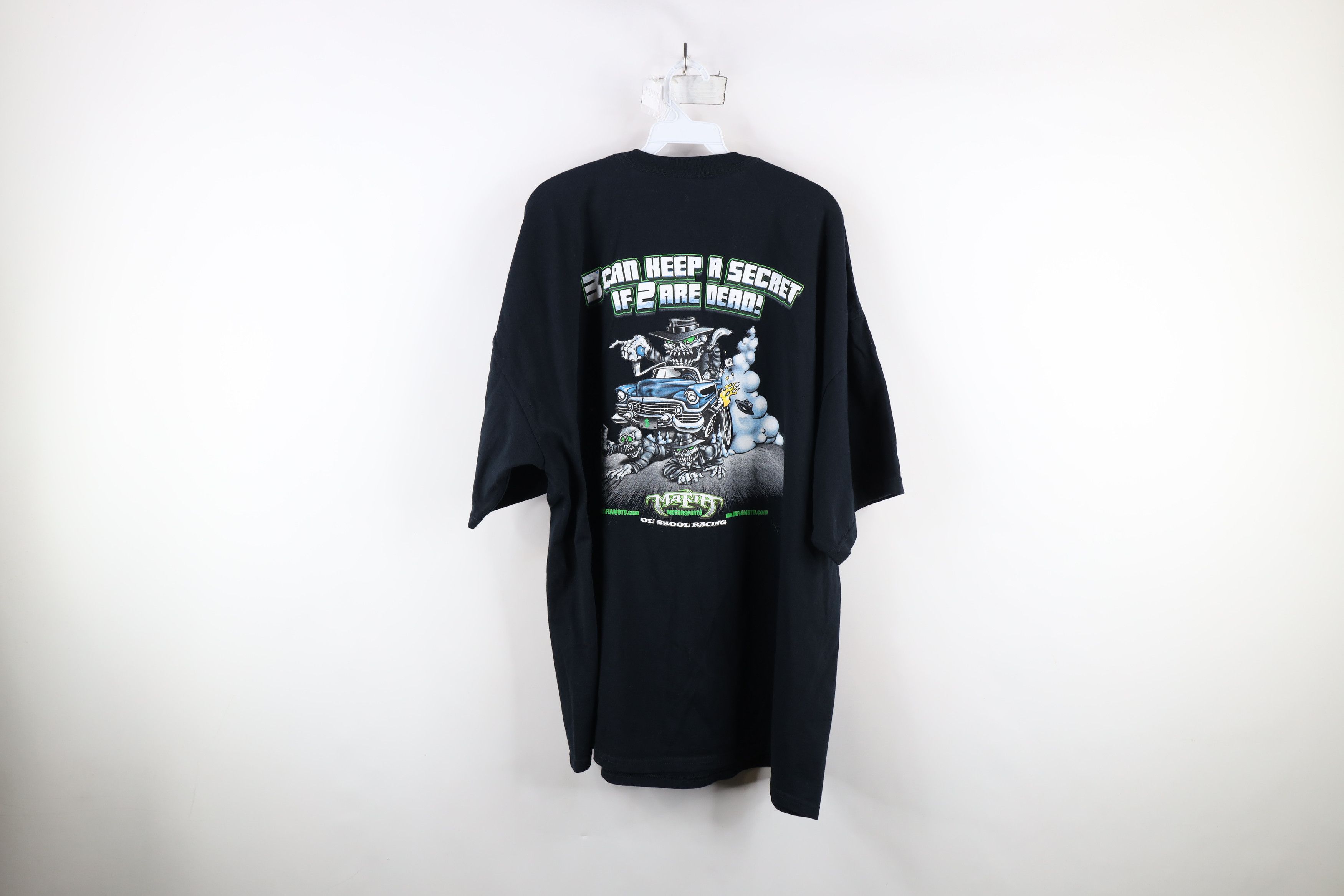 Vintage Vintage Y2K Mafia Motorsports Tribal Racing Skull T-Shirt Size US XXL / EU 58 / 5 - 11 Thumbnail