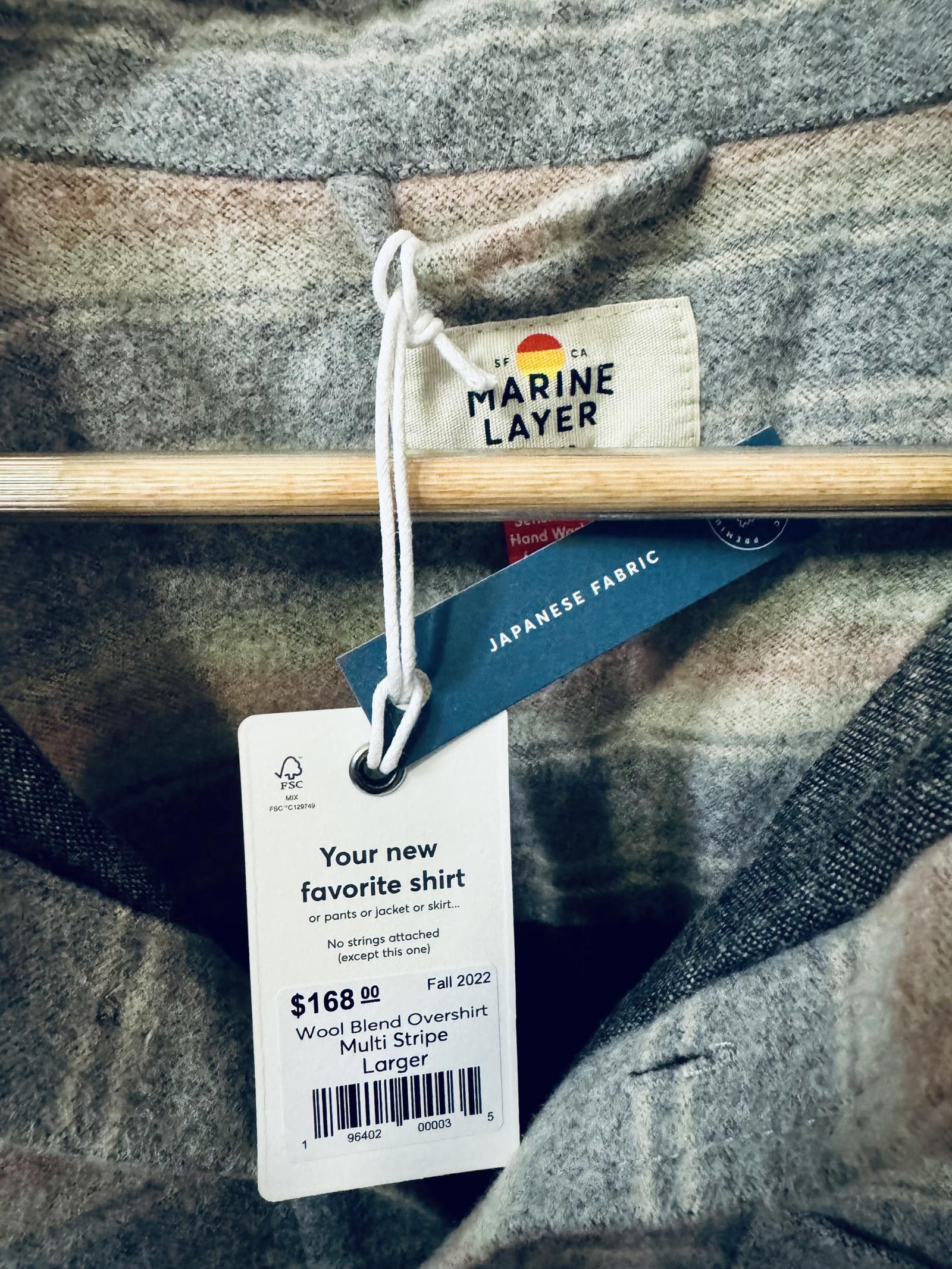 Marine Layer Marine Layer Cotton Wool Blend Overshirt Size US XL / EU 56 / 4 - 1 Thumbnail