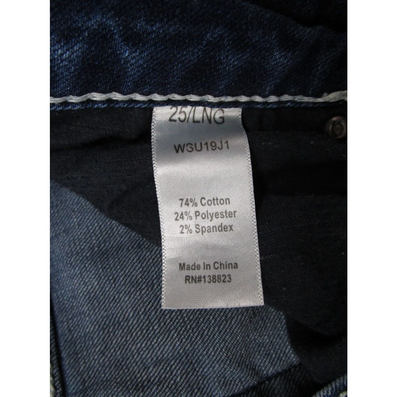 Vintage Shyanne Womens Bootcut Jeans Size 25 Long Read Blue Stretch Denim Cotton Spandex 5-Pocket Size 42" / US 20 - 5 Thumbnail