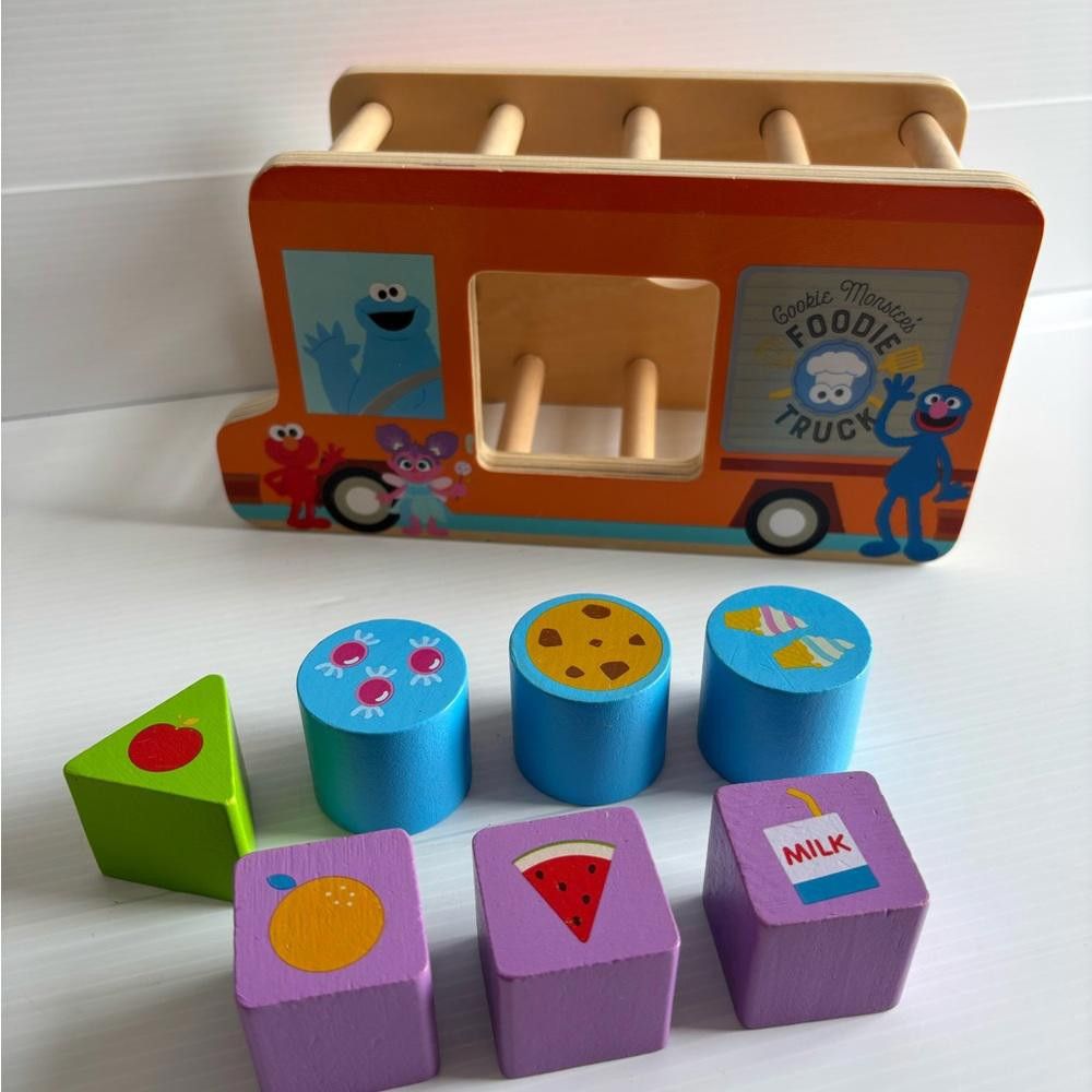 Designer Bright Starts Sesame Street Foodie Truck Wooden Toy Size ONE SIZE - 2 Thumbnail