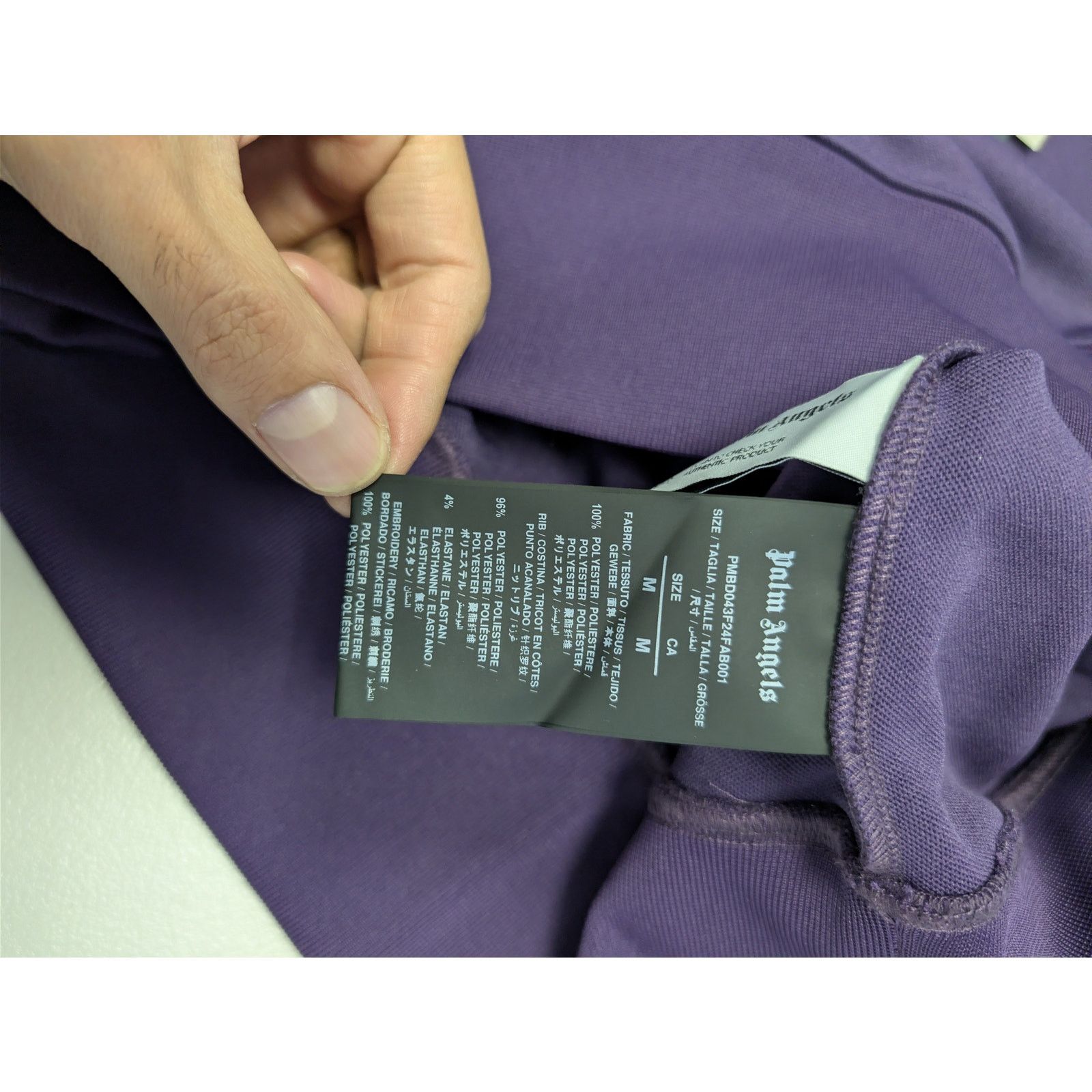 Palm Angels o1rshd1 Classic Logo Track Hoodie in Dark Purple / Off-White Size US M / EU 48-50 / 2 - 16 Thumbnail