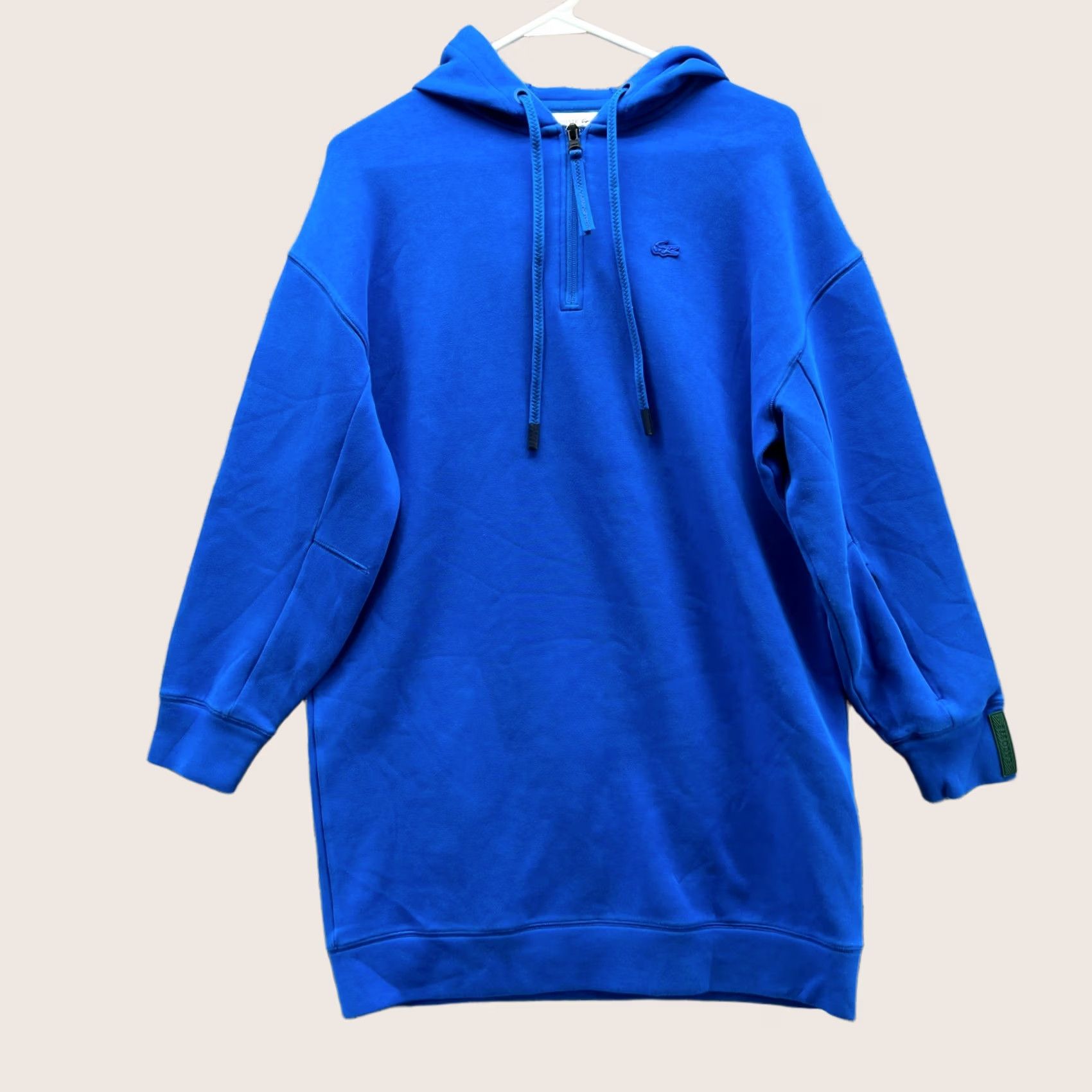 Lacoste Lacoste Sweater Dress Women 36 Royal Blue Cotton Oversized Pullover Hoodie Size XS / US 0-2 / IT 36-38 - 1 Thumbnail
