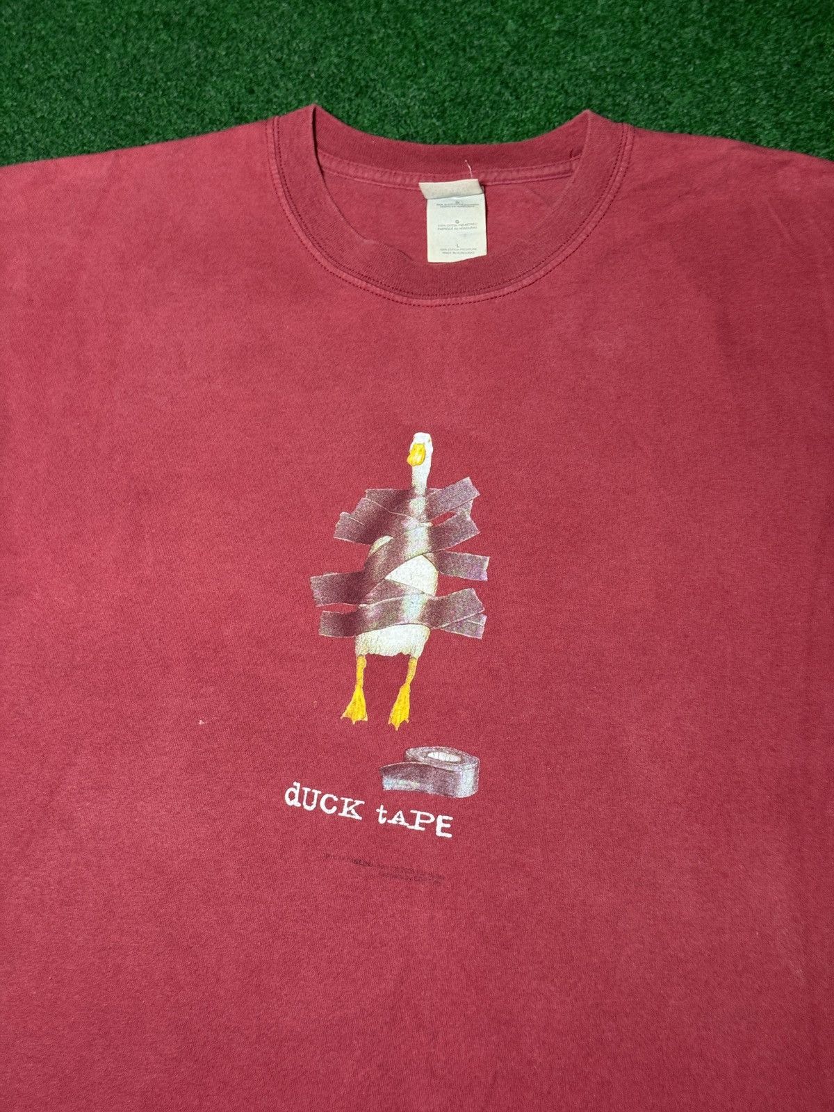 Vintage Vintage 90s Y2K Duct Tape Funny Duck Skater Grunge T Shirt Size US L / EU 52-54 / 3 - 2 Thumbnail