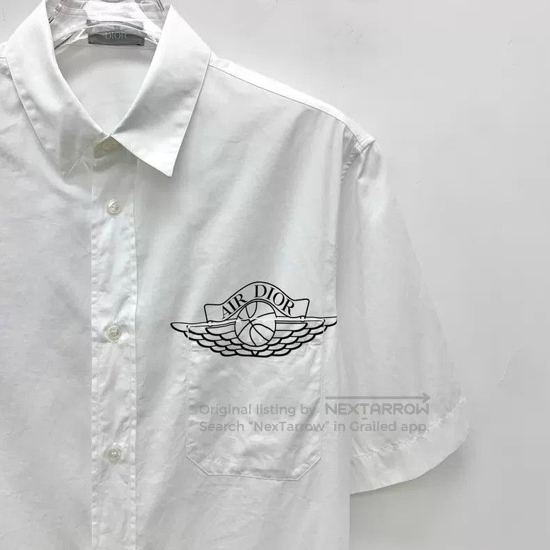 Dior Dior Size 37 White pattern printed cotton lapel single-brea Size US XXS / EU 40 - 3 Thumbnail