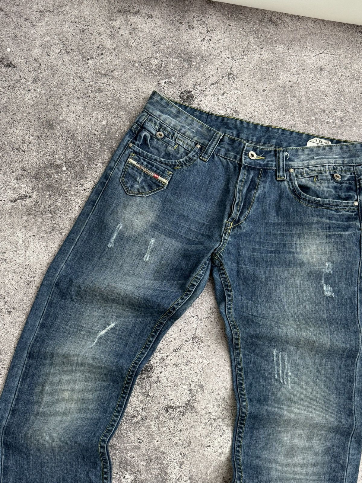 Diesel × Vintage Vintage Diesel Y2K distressed dirty jeans pants Size US 33 - 6 Thumbnail