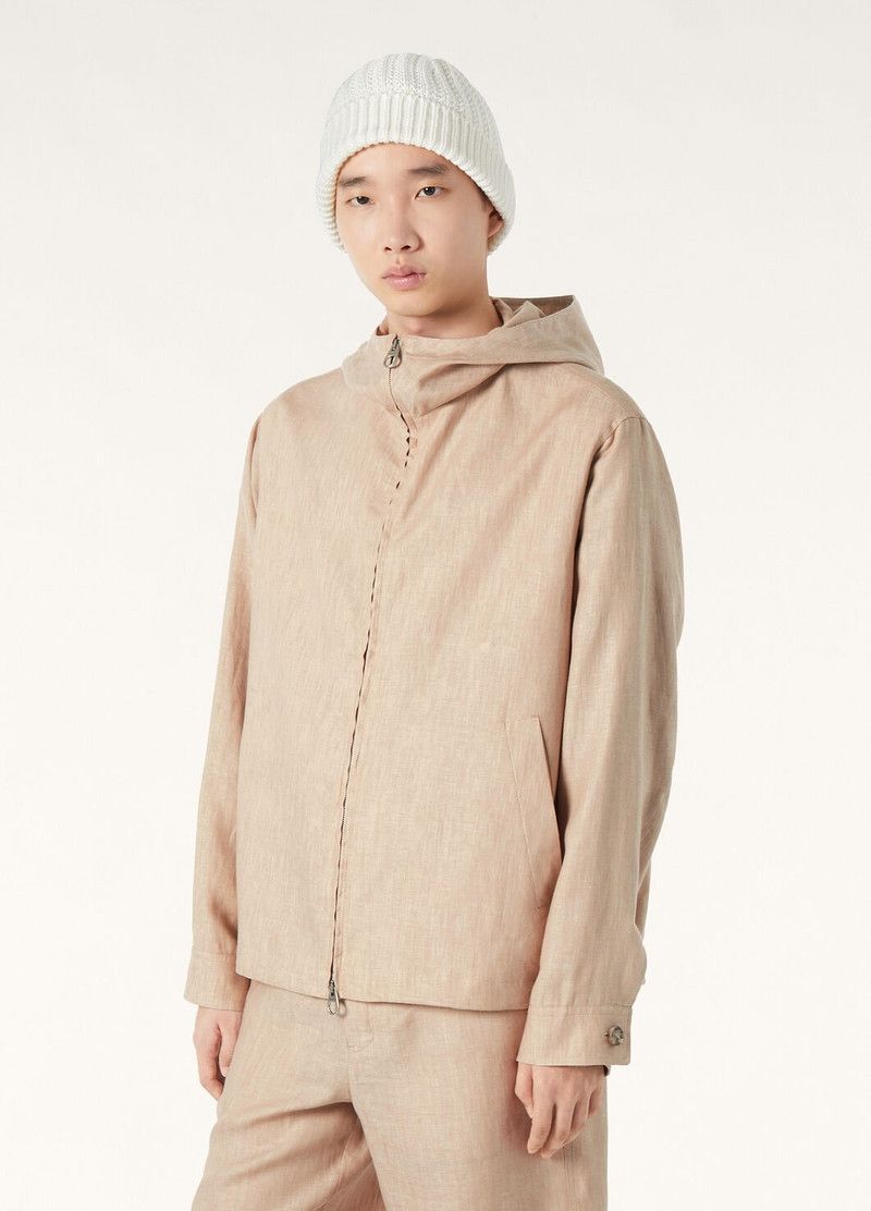 Loro Piana o1w1db10226 FAP0615 Dennis Blouson Jacket in Beige Size US L / EU 52-54 / 3 - 4 Thumbnail