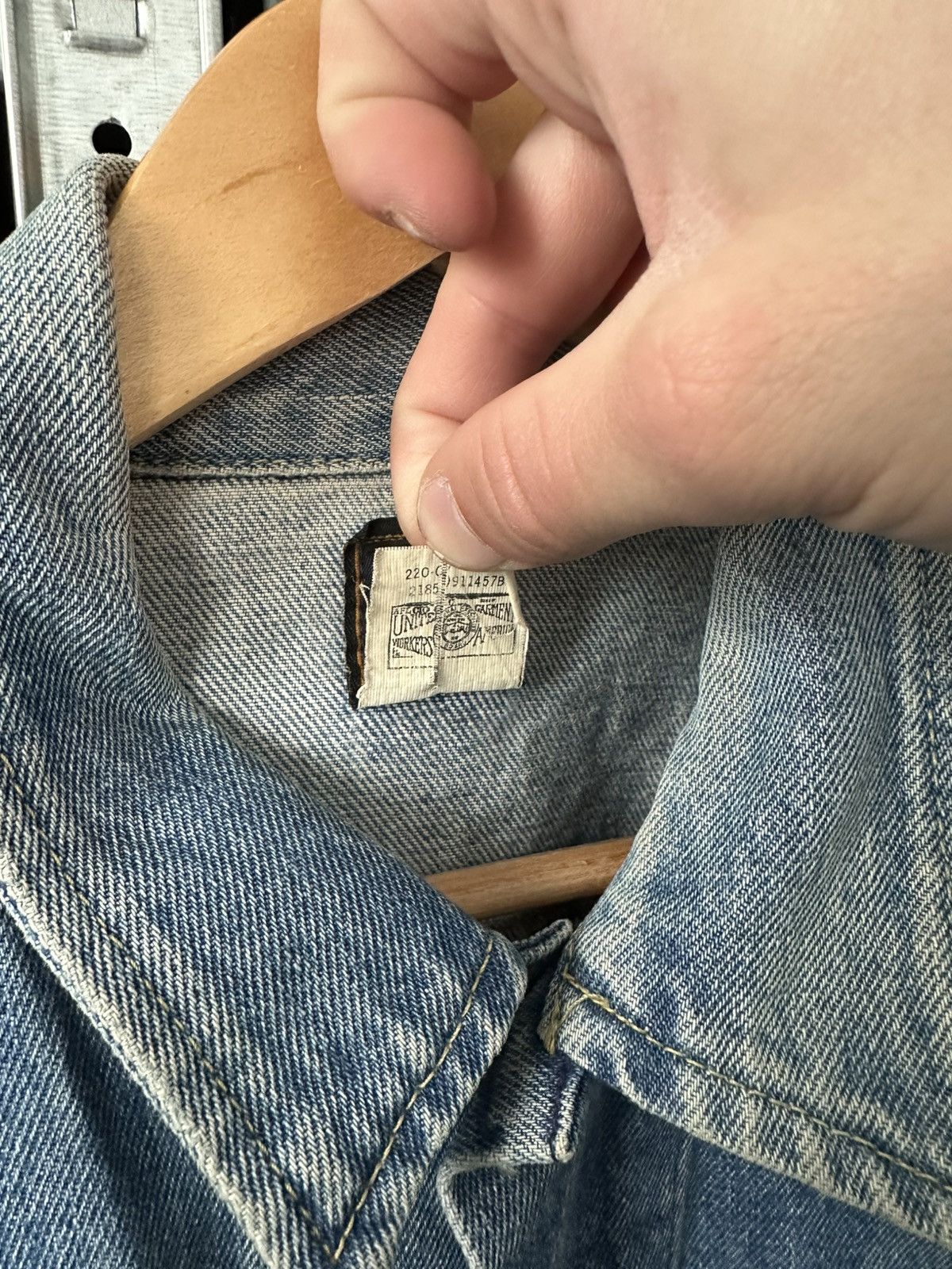 Lee 🚨Crazy Vintage 90s Lee Riders Blue Denim Trucker Jacket USA Size US S / EU 44-46 / 1 - 10 Thumbnail