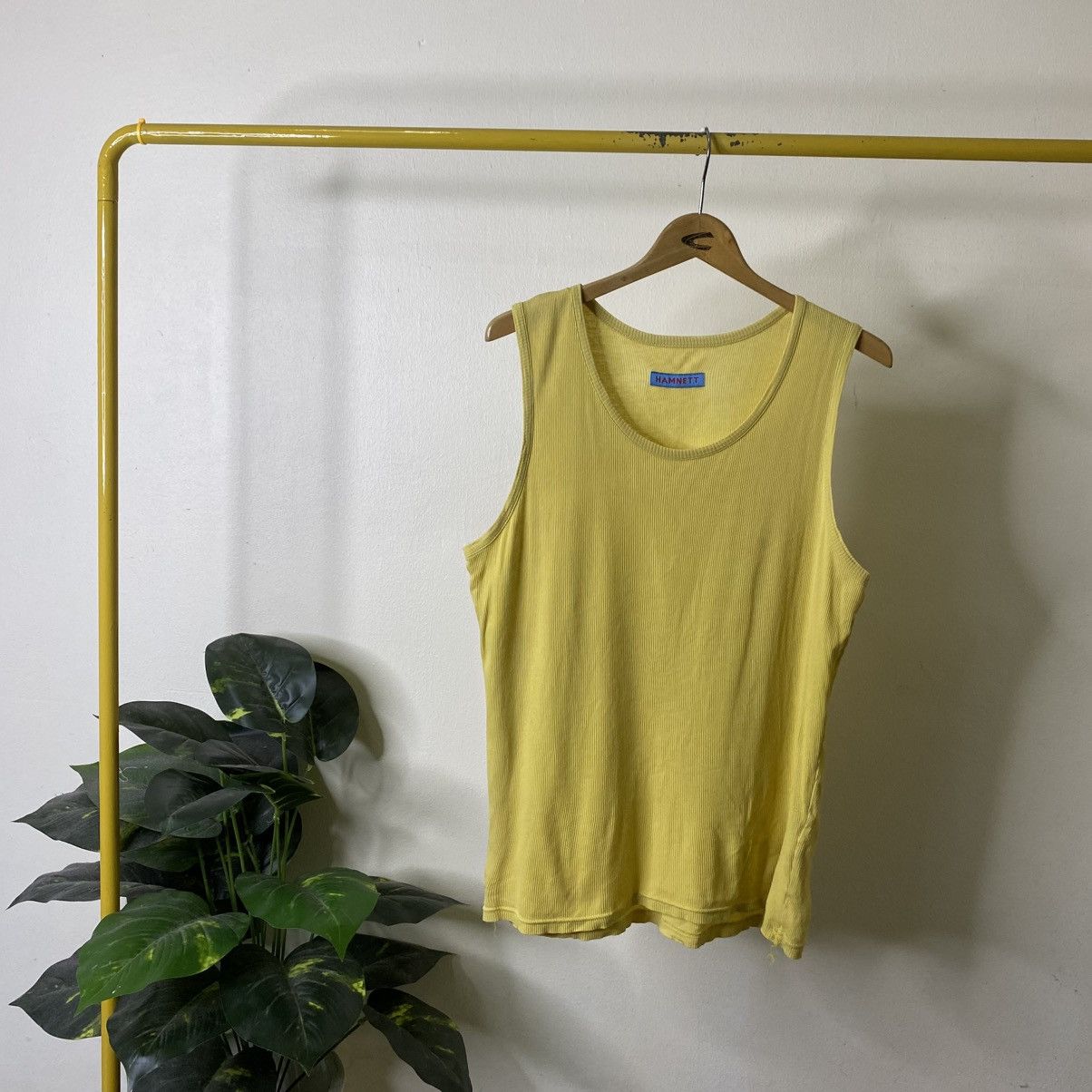 Katharine Hamnett London Hamnett Yellow Blank Tank Top Size US M / EU 48-50 / 2 - 1 Thumbnail