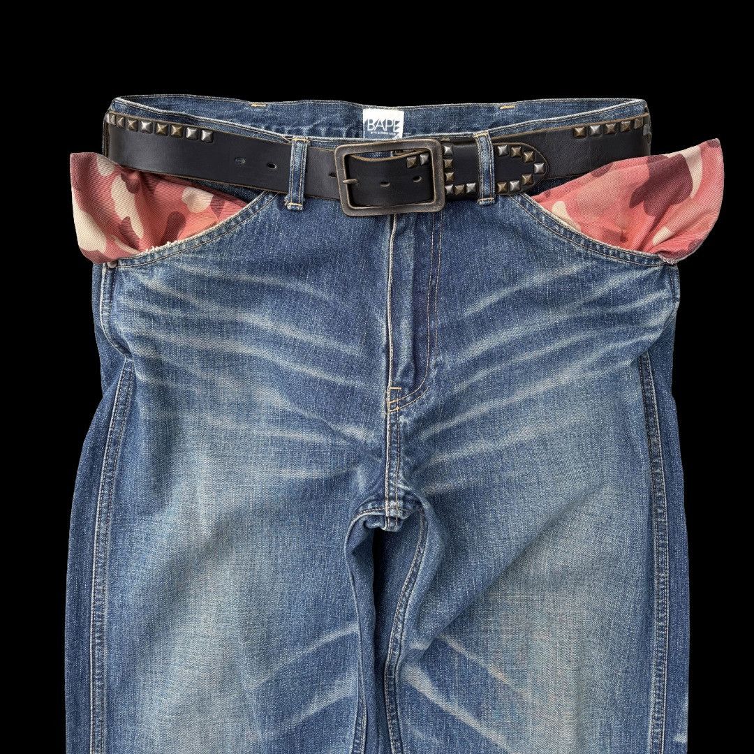 Bape A BATHING APE | BAPE Graphic Logo Jeans Size US 32 / EU 48 - 4 Thumbnail