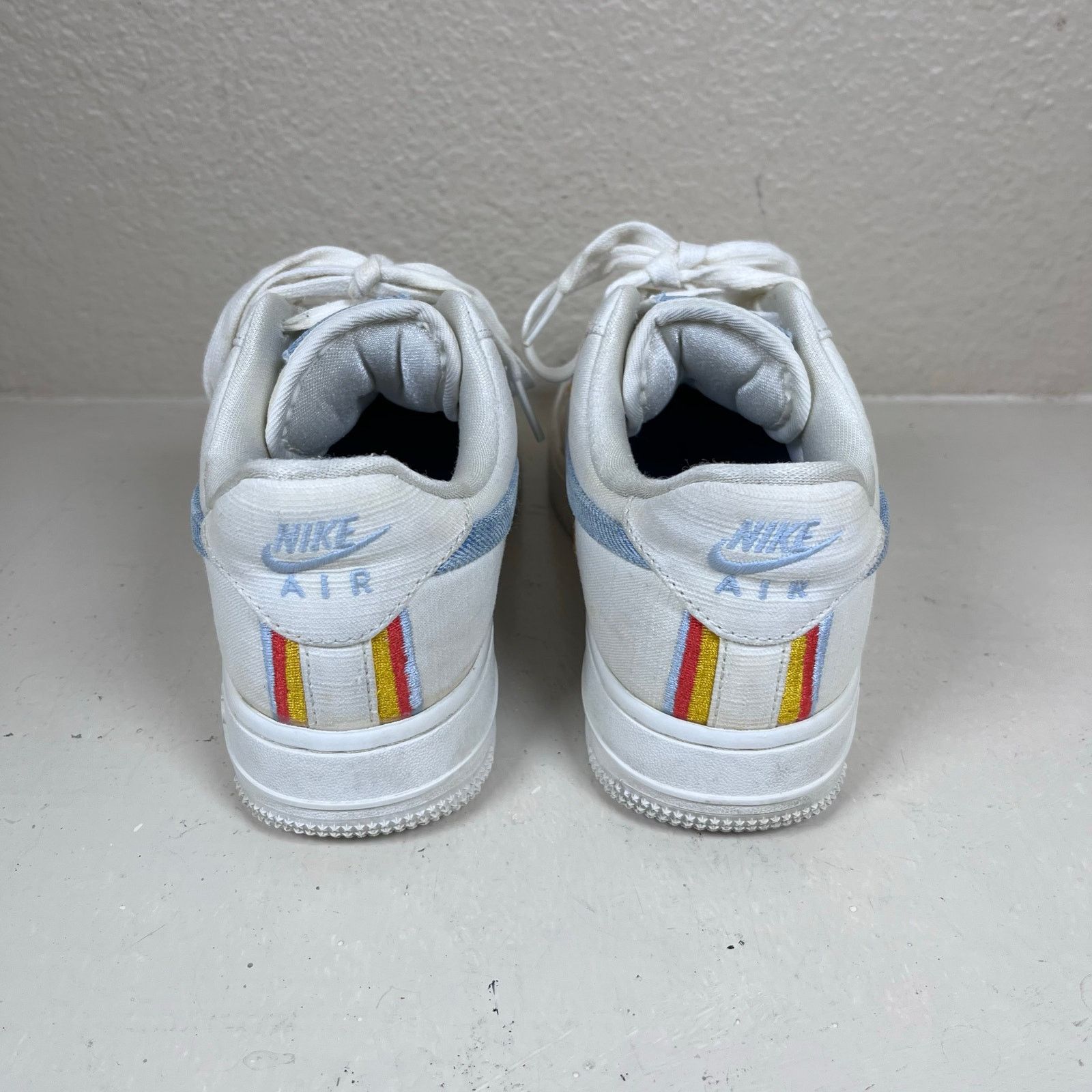 Nike Nike Air Force 1 LV8 Low Sail Denim Swoosh Shoes Women's Size US 7 / IT 37 - 5 Thumbnail