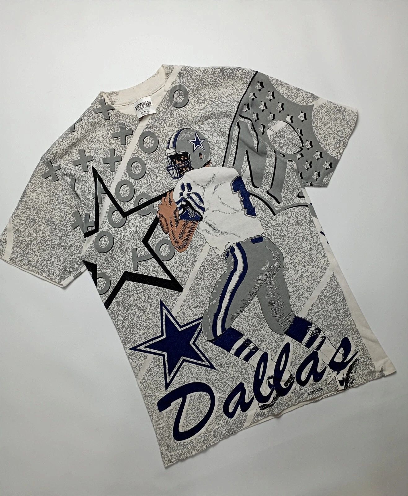 Stevenson Overall Co. Dallas Cowboys Stevenson Vintage T-Shirt Big Logo 1992–1993 Size US S / EU 44-46 / 1 - 3 Thumbnail