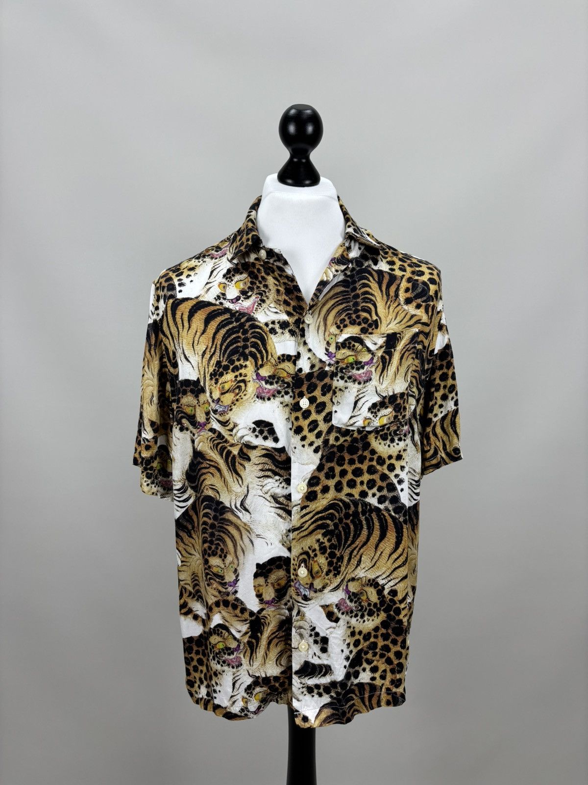 Allsaints Mens viscose shirt animal print All Saints Size M Size US M / EU 48-50 / 2 - 2 Thumbnail