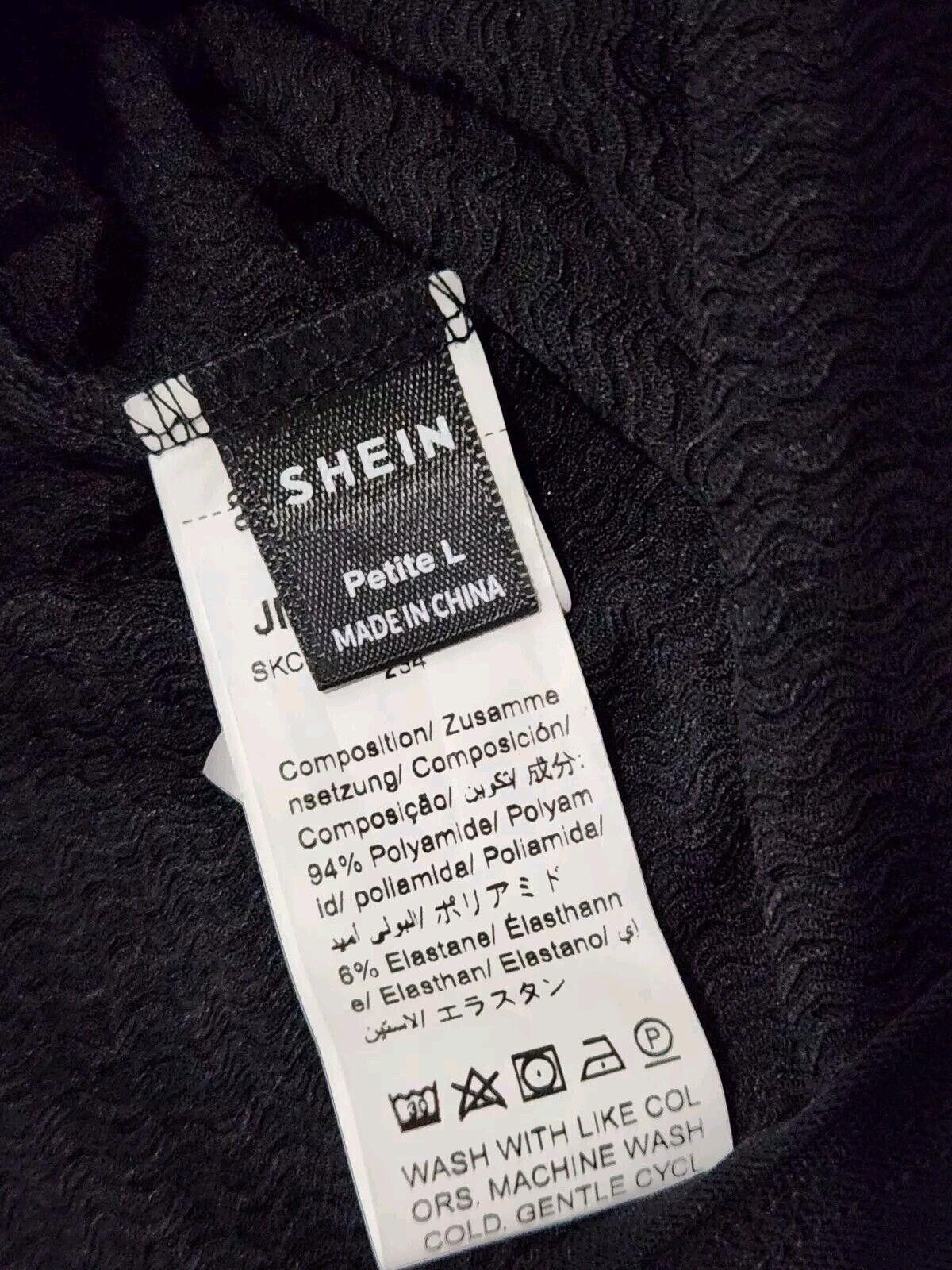 Shein Shein Crop Top Petite Large Black See Through 90s Y2k Size L / US 10 / IT 46 - 2 Thumbnail