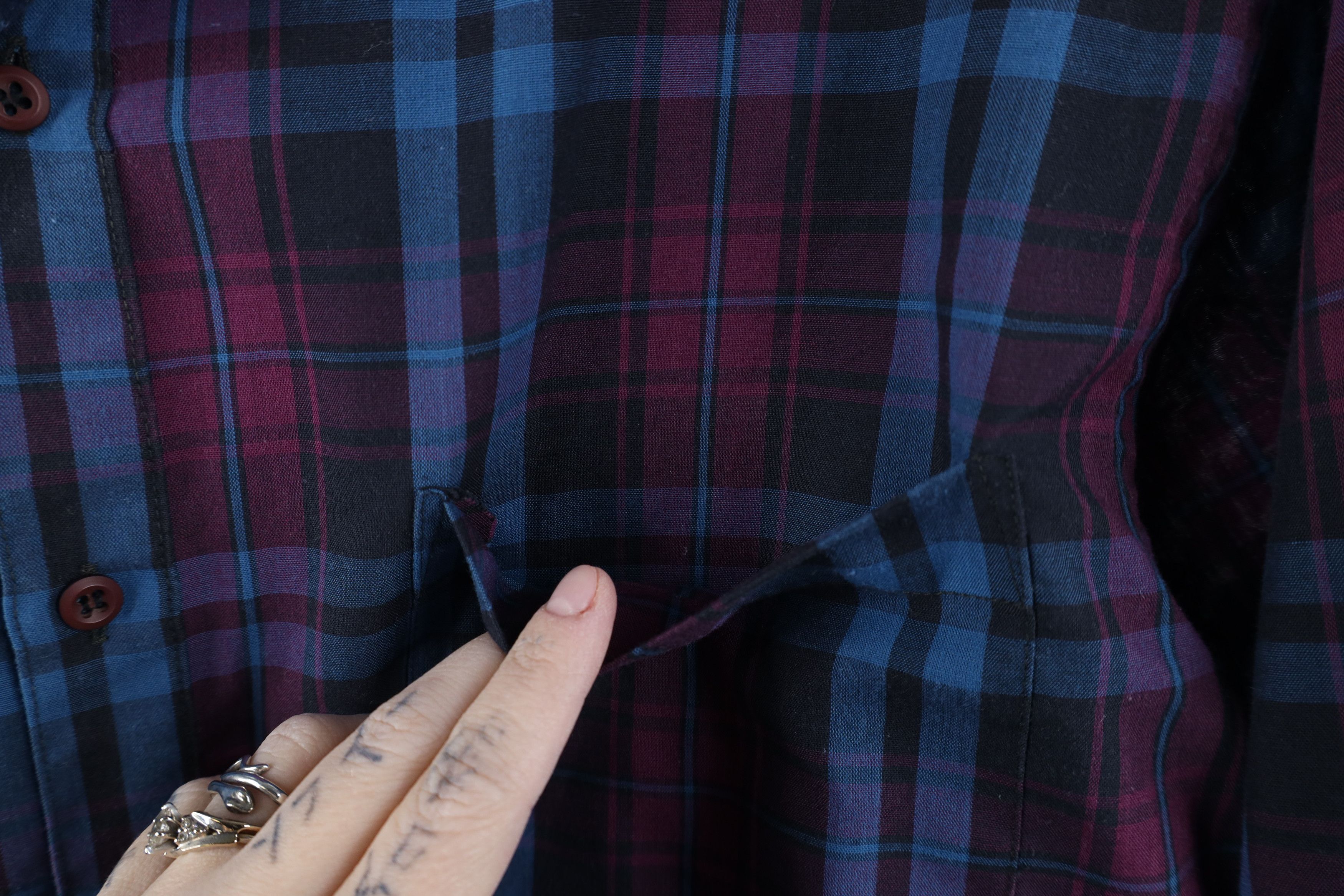 Levi's Vintage 80s Levis Thin Collared Button Down Shirt Plaid Size US L / EU 52-54 / 3 - 5 Thumbnail