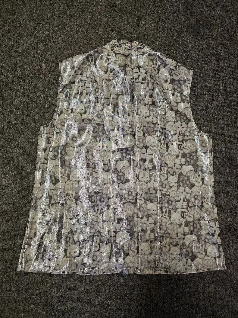 Chanel Chanel Cat Logo Silk Sleeveless Top. Size US M / EU 48-50 / 2 - 4 Thumbnail