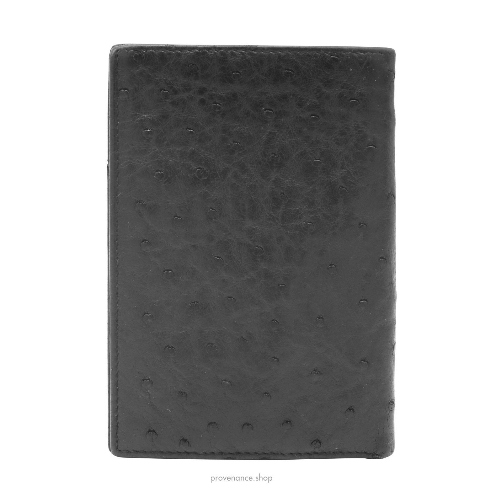 Gucci 🔴 Gucci Tall Wallet - Black Ostrich Leather Size ONE SIZE - 3 Thumbnail