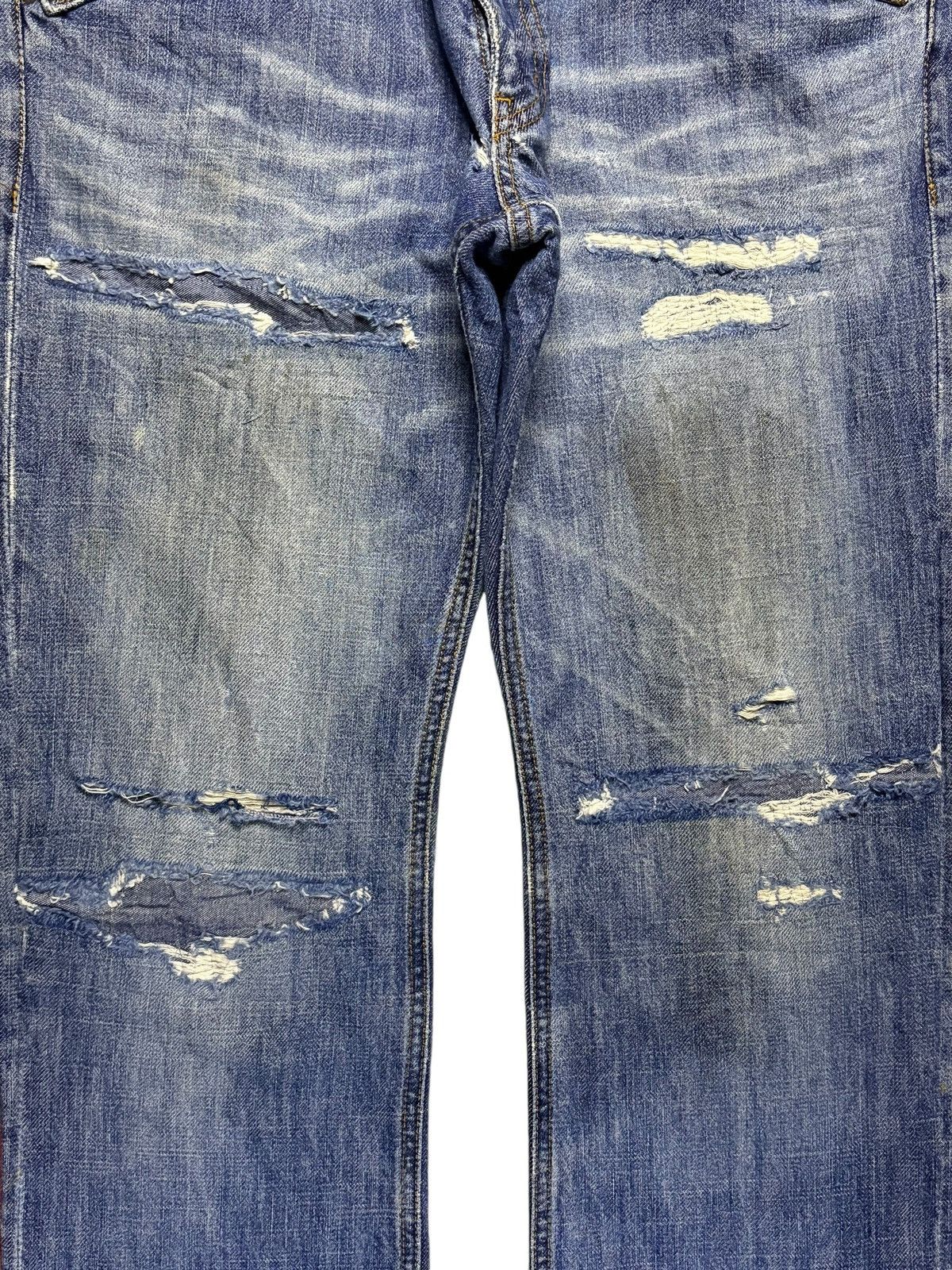 Japanese Brand Vintage Japanese Brand Grunge Wash Distressed Loose Jeans Size US 32 / EU 48 - 5 Thumbnail