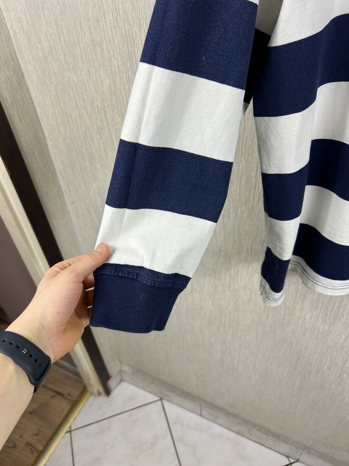 Polo Ralph Lauren Vintage 90s Polo Ralph Lauren striped golf hoodie chest logo Size US XL / EU 56 / 4 - 15 Thumbnail
