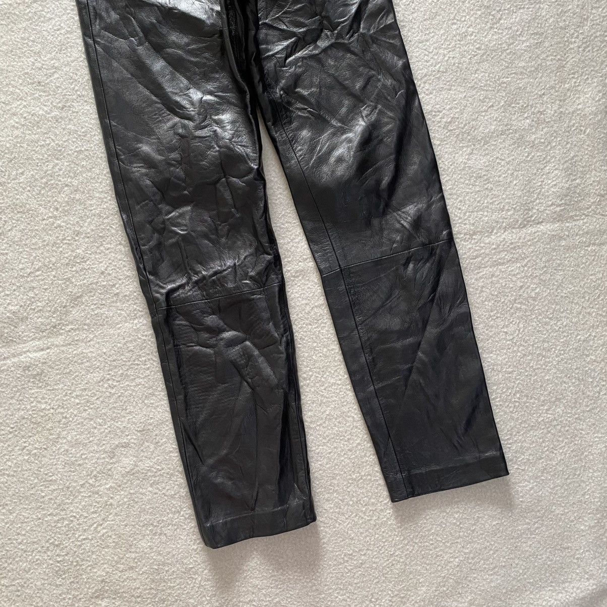 Leather × PAULE KA × Vintage Vintage Paule Ka Leather Pants Lambskin w23 Size 23" - 7 Thumbnail