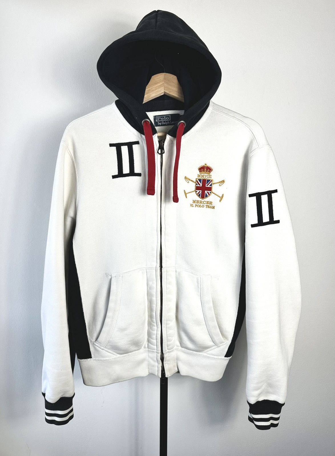 Ralph Lauren Vintage Polo Ralph Lauren Mercer Polo Team Hoodie White S Size US S / EU 44-46 / 1 - 1 Thumbnail