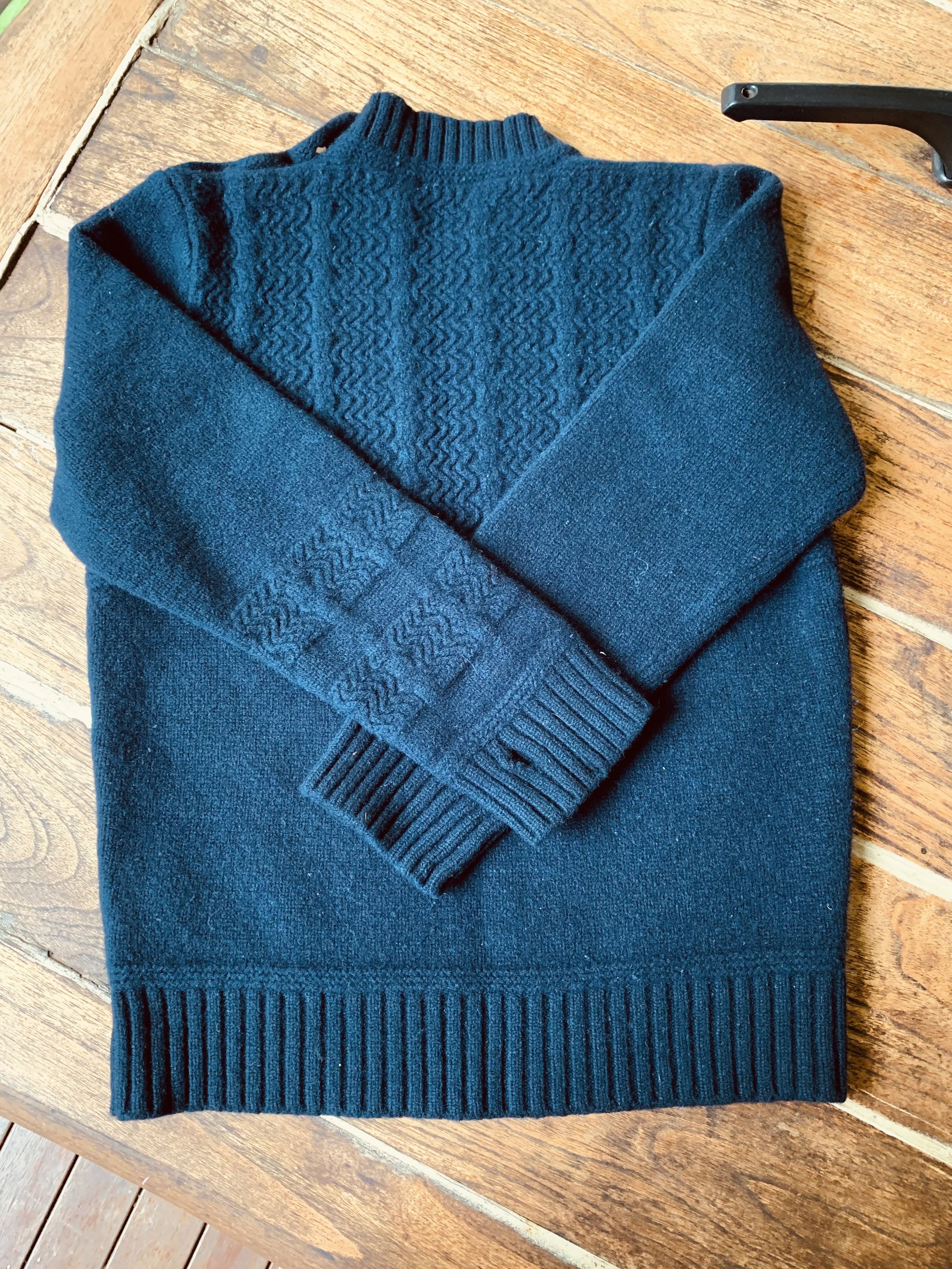 Inis Meain INIS MEÁIN Rare Button-Shoulder Wool Jumper - Small Size US S / EU 44-46 / 1 - 3 Thumbnail