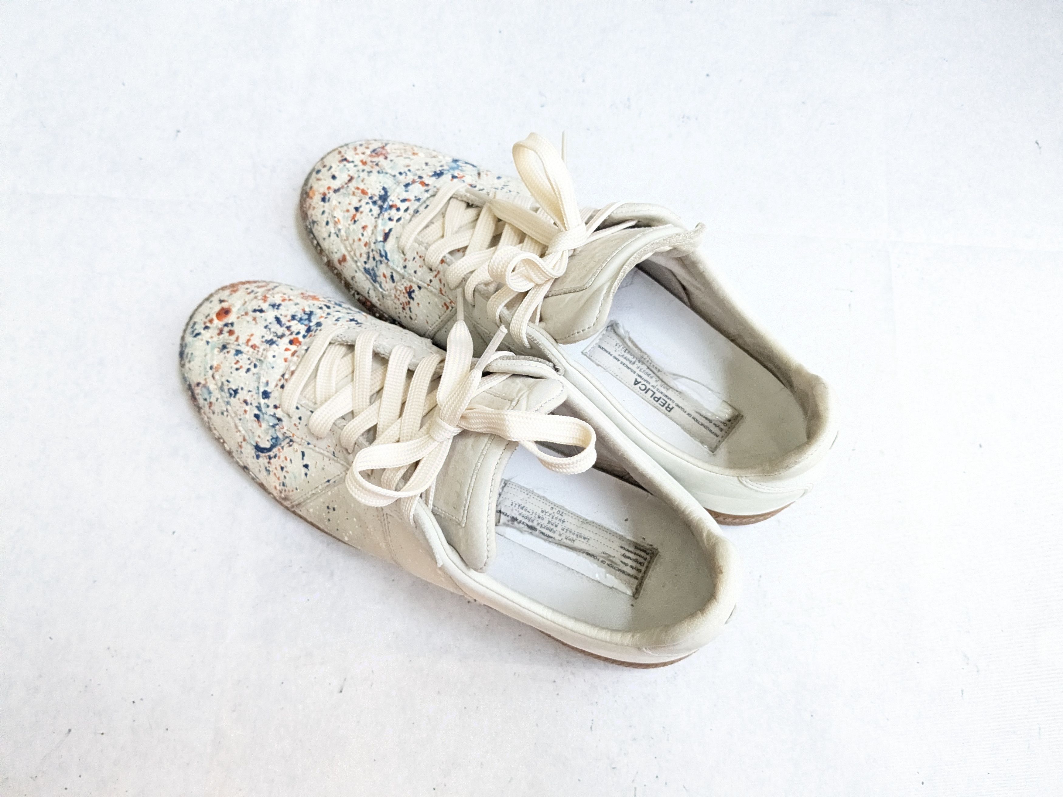 Maison Margiela Maison Margiela Replica GAT Paint Splatter 9 42 Low Tops Gum Size US 9 / EU 42 - 17 Thumbnail