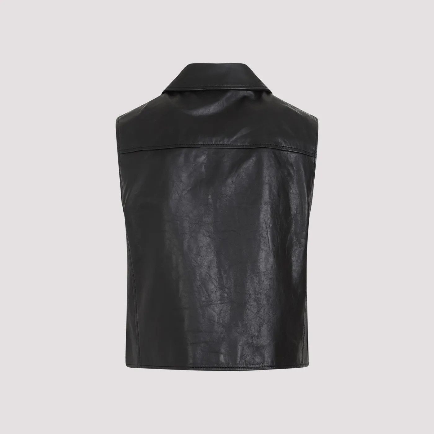 Givenchy o1w1db10525 Leather Vest in Black Size US XL / EU 56 / 4 - 2 Thumbnail