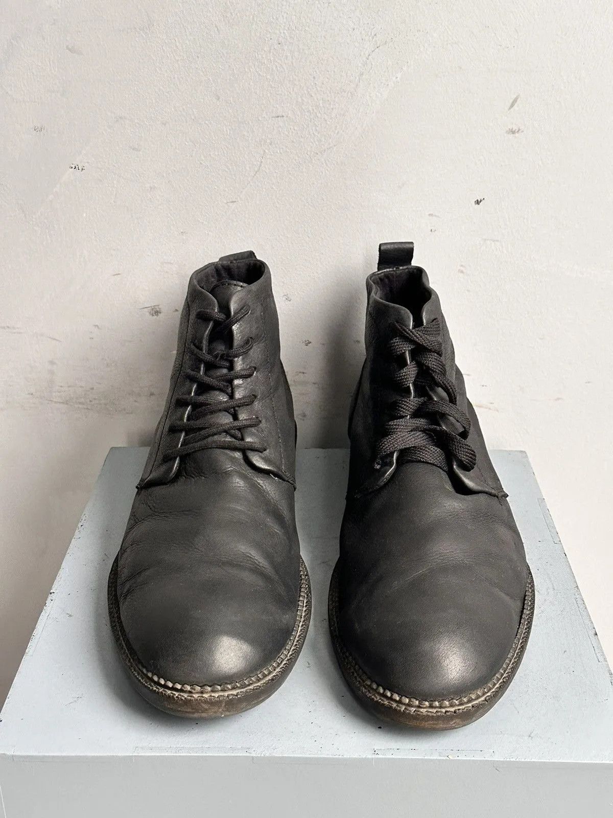 Vintage Leather vintage low-top boots lace-up MoMA classic style Size US 12 / EU 45 - 5 Thumbnail