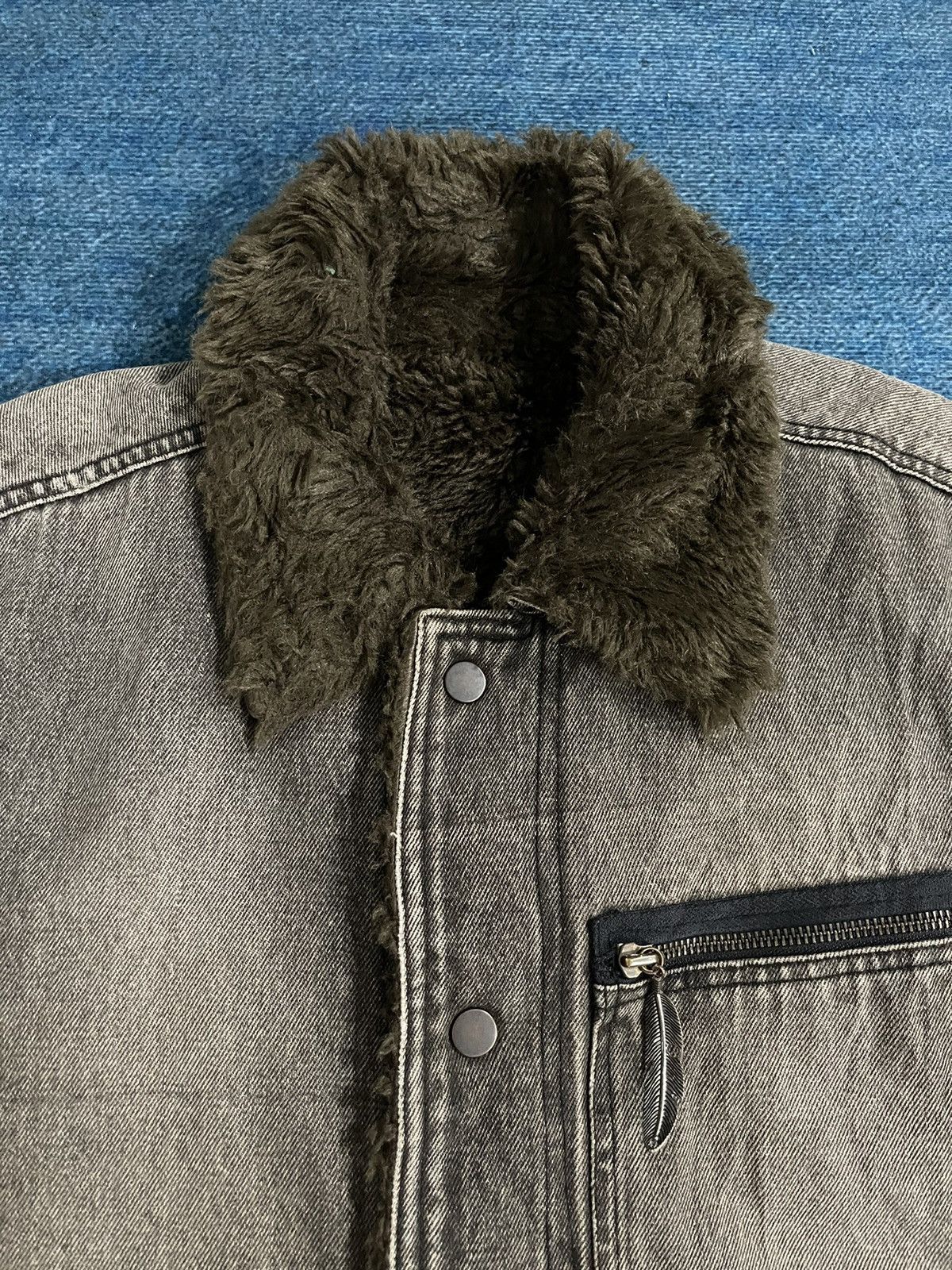 PPFM PPFM Faux Fur Denim Jacket Size US M / EU 48-50 / 2 - 6 Thumbnail