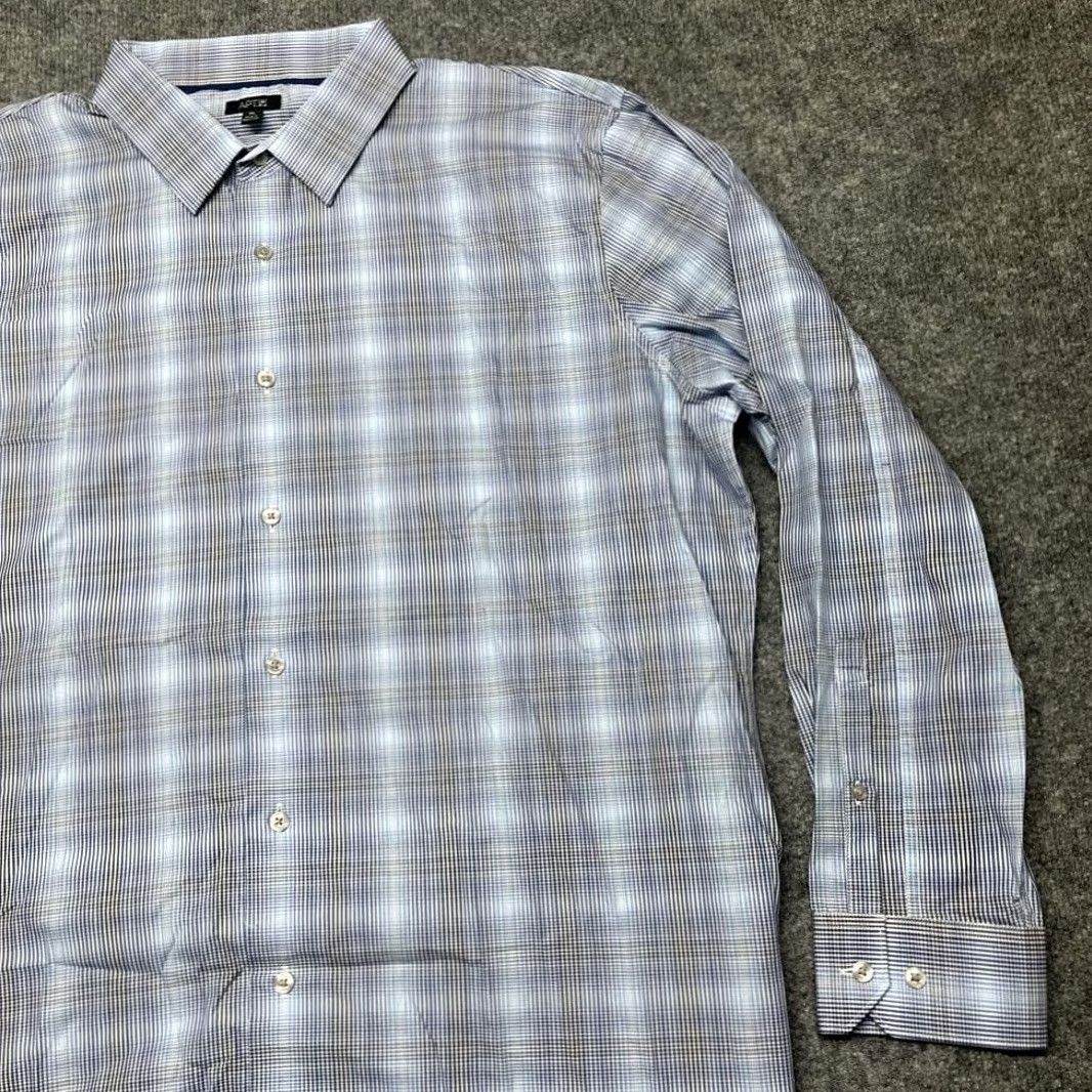 Apt. 9 Apt. 9 Shirt Mens XL Multicolor Plaid Long Sleeve Button Up Cotton Size US XL / EU 56 / 4 - 4 Thumbnail