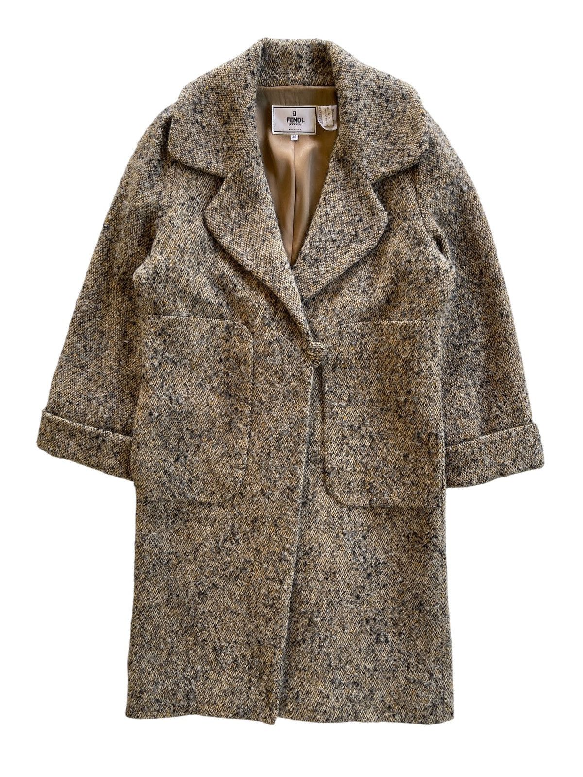 Fendi Fendi Wool Luxury Overcoat Size S / US 4 / IT 40 - 1 Thumbnail