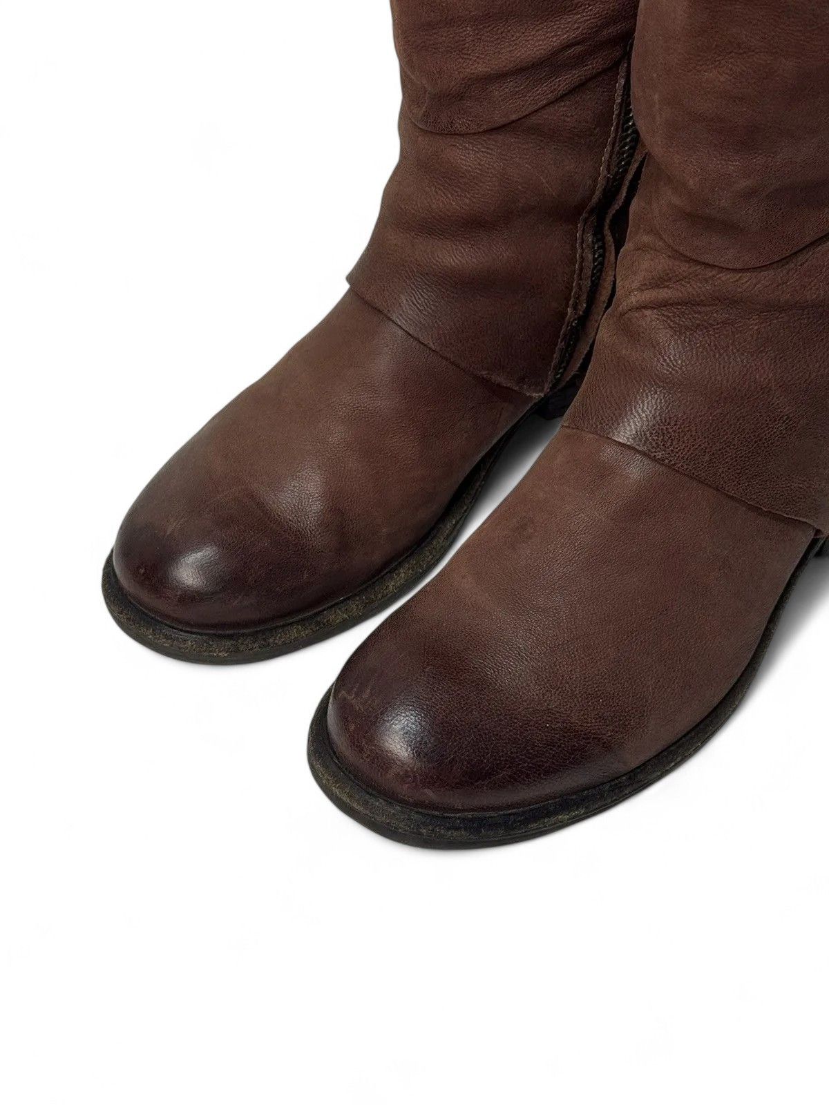 A.S.98 A.S.98 Red Leather Tall Boots Italy Avantgarde Style Size US 9 / IT 39 - 10 Thumbnail