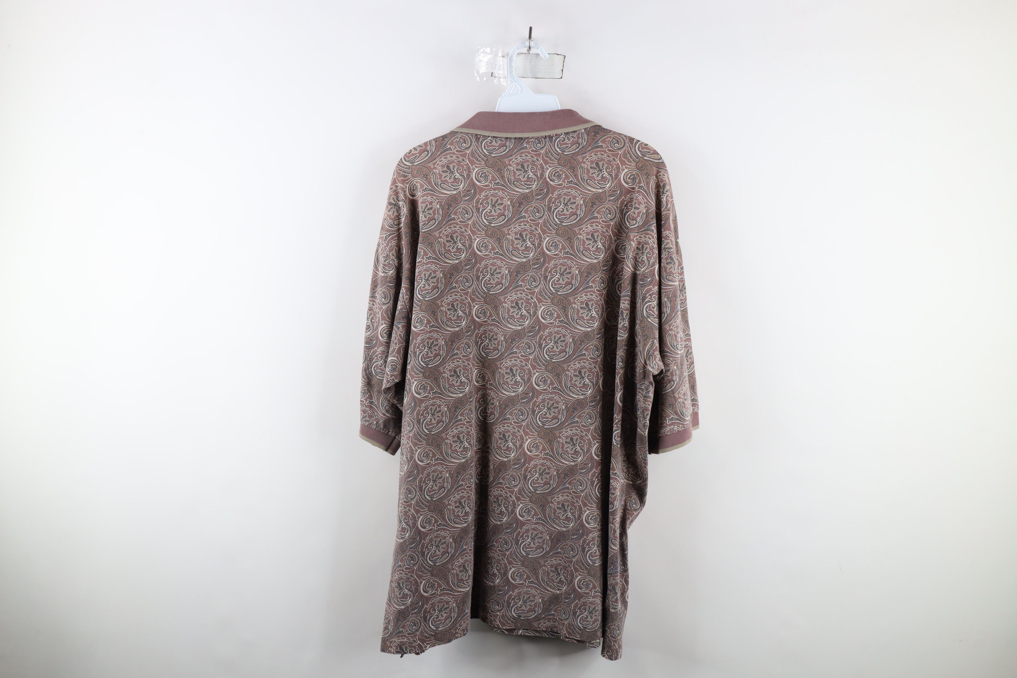 Vintage Vintage 90s Streetwear Floral All Over Print Golf Polo Size US XL / EU 56 / 4 - 9 Thumbnail