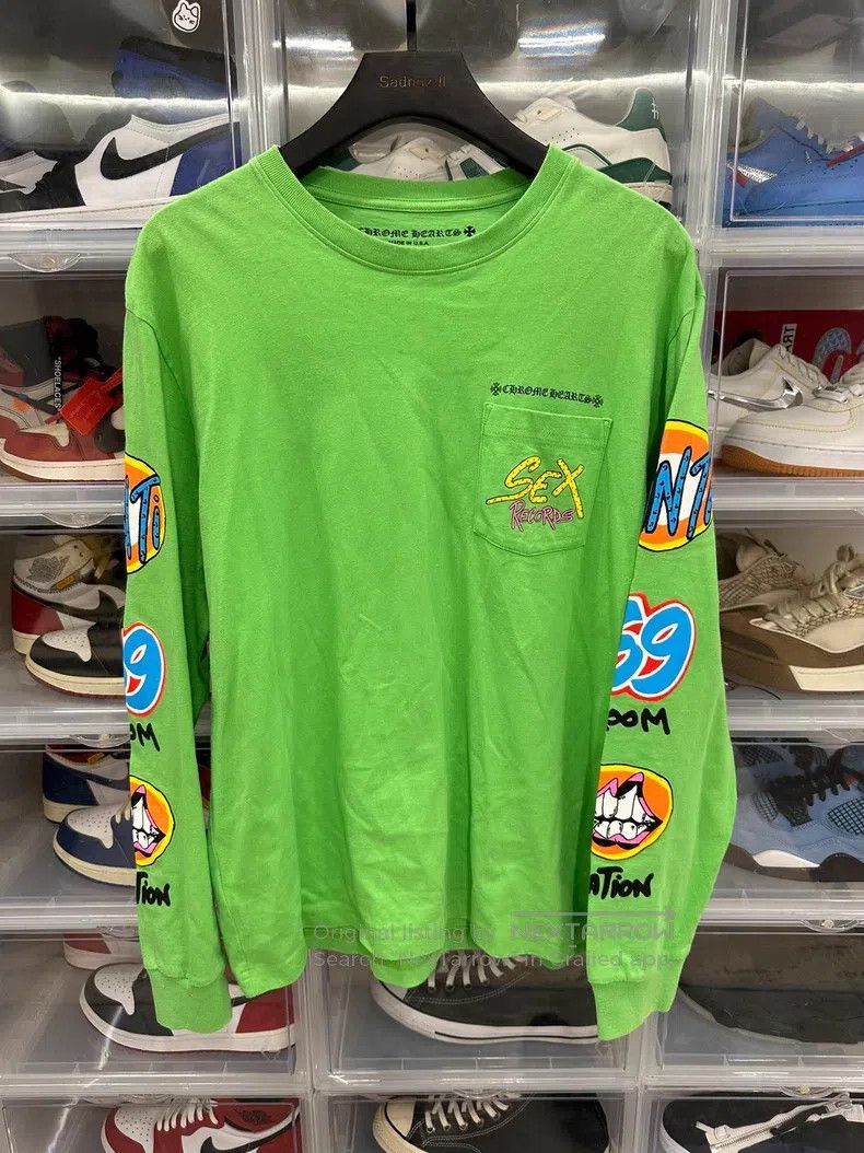Chrome Hearts CHROME HEARTS Size XL Apple green long sleeve Size US XL / EU 56 / 4 - 1 Thumbnail
