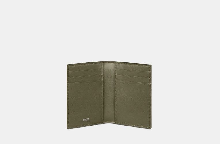 Dior o1w1db10325 2ESCH Size: OS / Bifold Card Holder in Khaki Size ONE SIZE - 3 Thumbnail